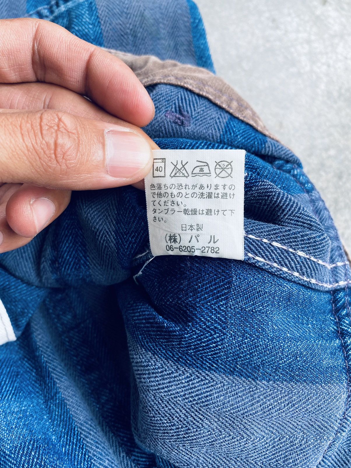 Indigo Vintage Reproduction Label Indigo Herringbone Pants Size US 33 - 5 Thumbnail