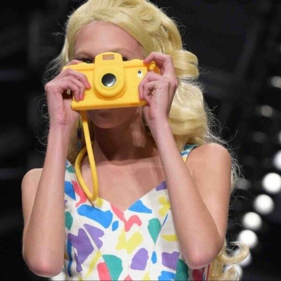 Moschino Moschino Barbie Yellow Camera Crossbody Phone Carrying Case Size ONE SIZE - 2 Thumbnail