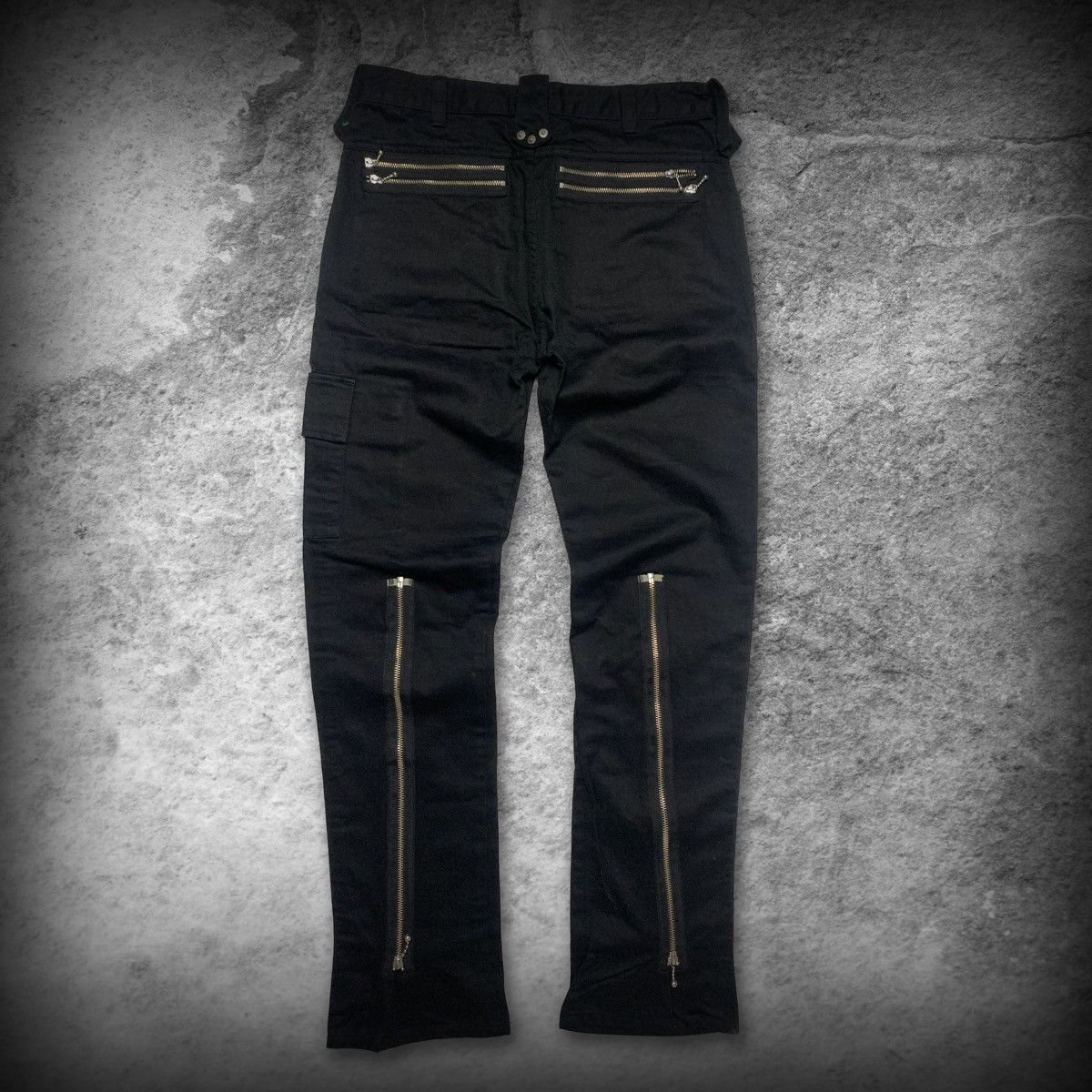 Japanese Brand IDEA Tokyo Zip Detail Biker Style Pants Size US 31 - 6 Thumbnail