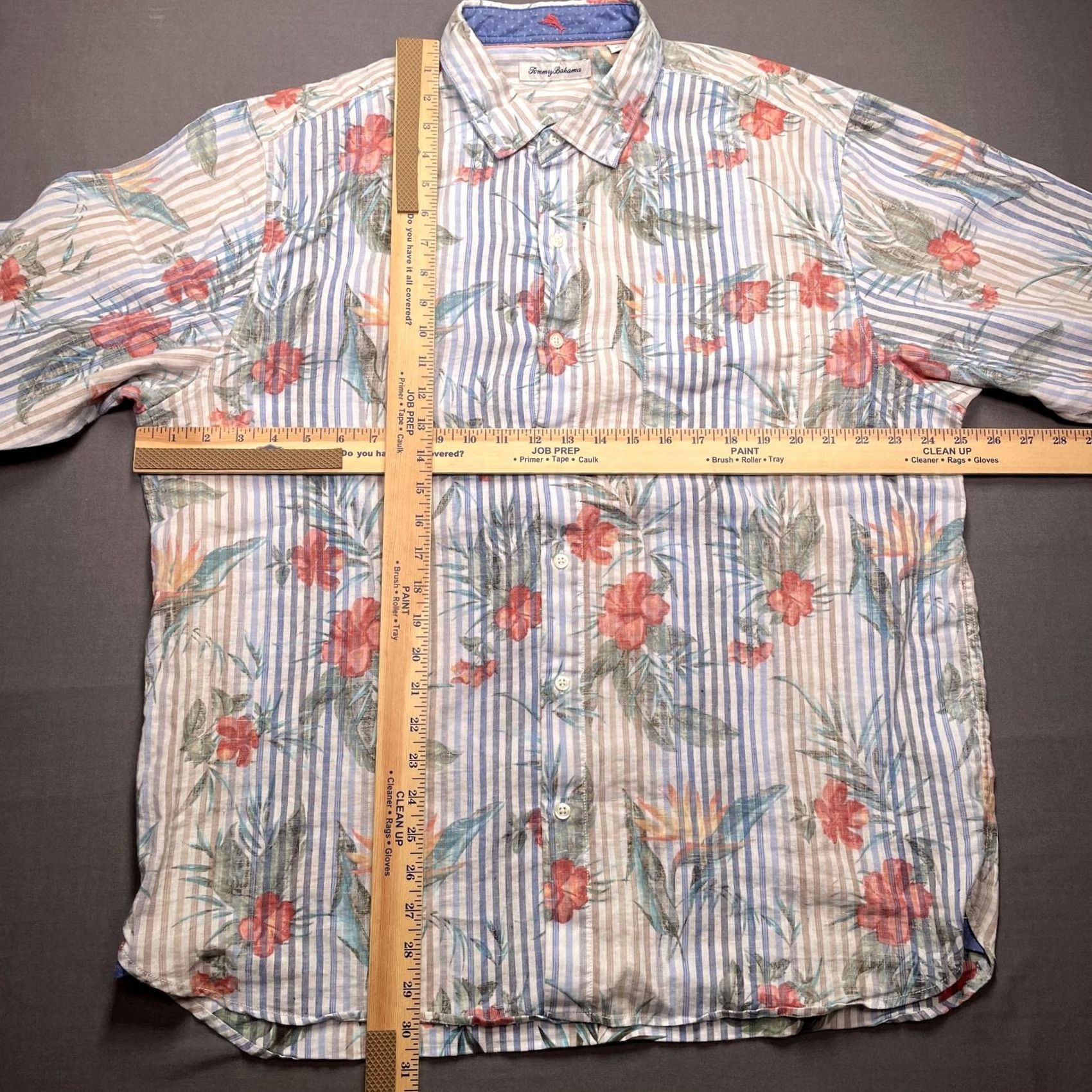 Tommy Bahama Tommy Bahama Shirt Mens XL Floral Long Sleeve Hawaiian Aloha Button Up Linen Size US XL / EU 56 / 4 - 4 Thumbnail