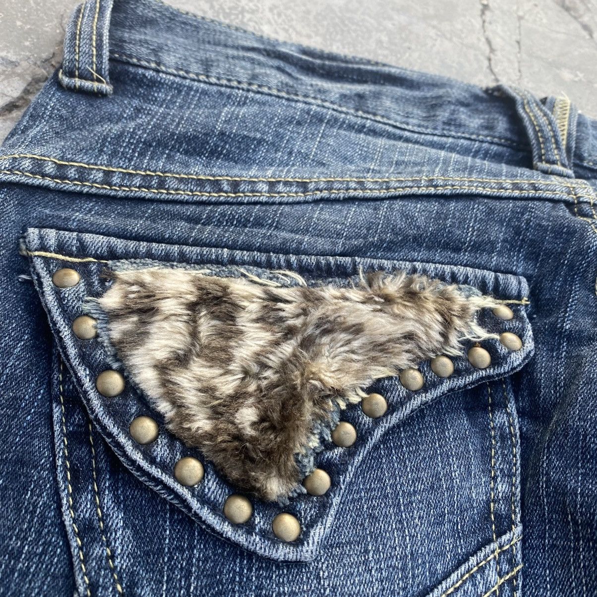 If Six Was Nine ORIRIN JEANS Leopard Studded Flare Size US 32 / EU 48 - 6 Thumbnail