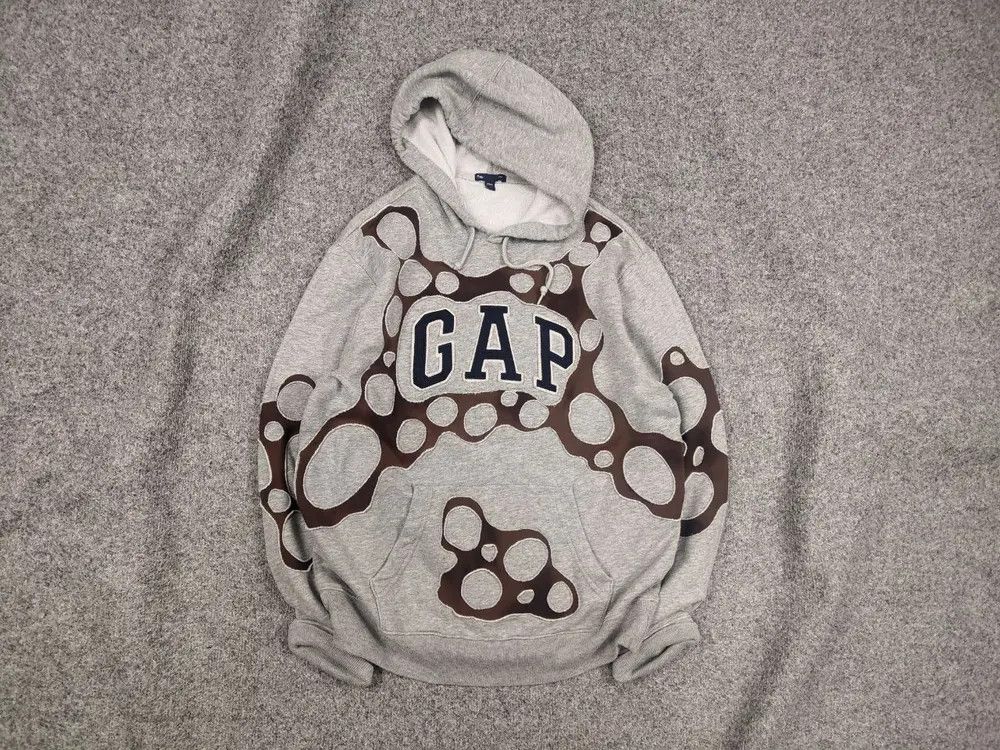 Gap Vintage Rare Gap Logo reworked Hoodie Gray Y2K Style Size US S / EU 44-46 / 1 - 2 Thumbnail