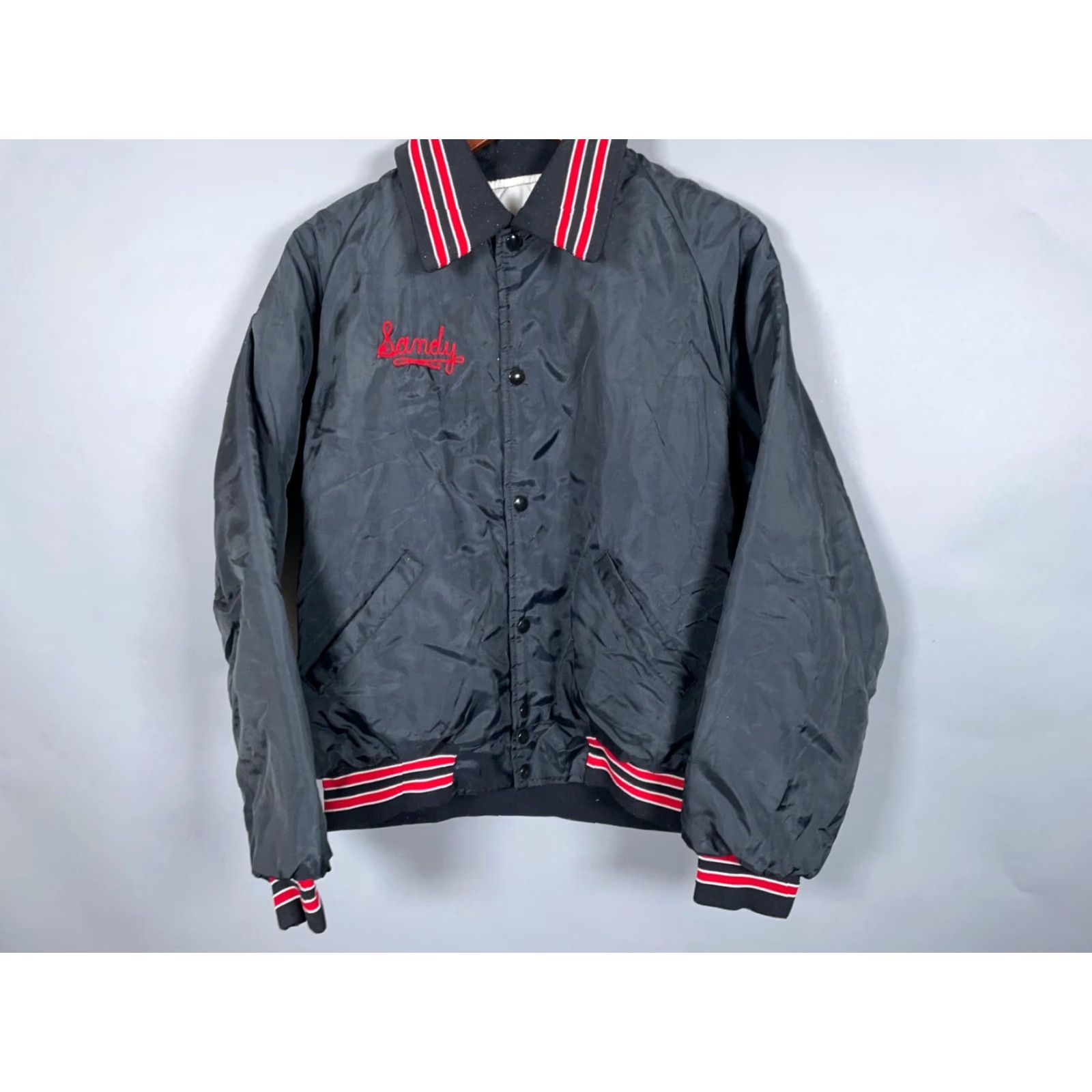 Vintage VINTAGE VTG Linden Michigan Marching Band Satin Jacket Adult Medium Black Chainstitch Size US M / EU 48-50 / 2 - 3 Thumbnail