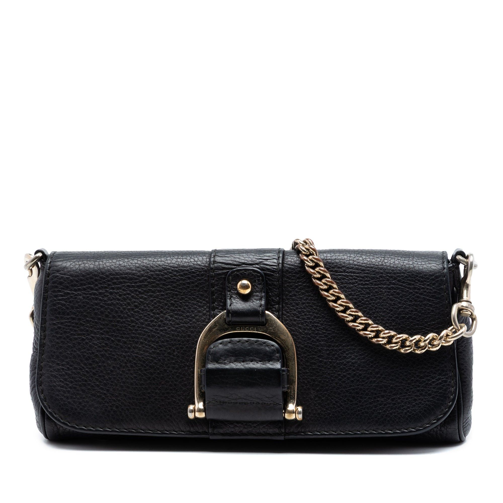 Gucci Pebbled Leather Greenwich Clutch with Chain Size ONE SIZE - 1 Thumbnail