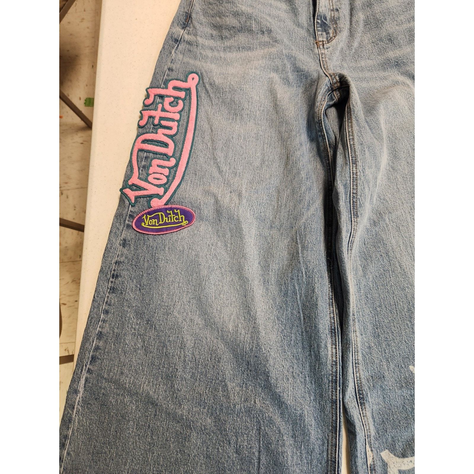 Von Dutch Von Dutch Y2K Logo Patch Wide Leg Jeans Streetwear Size 30 Size 30" / US 8 / IT 44 - 5 Thumbnail