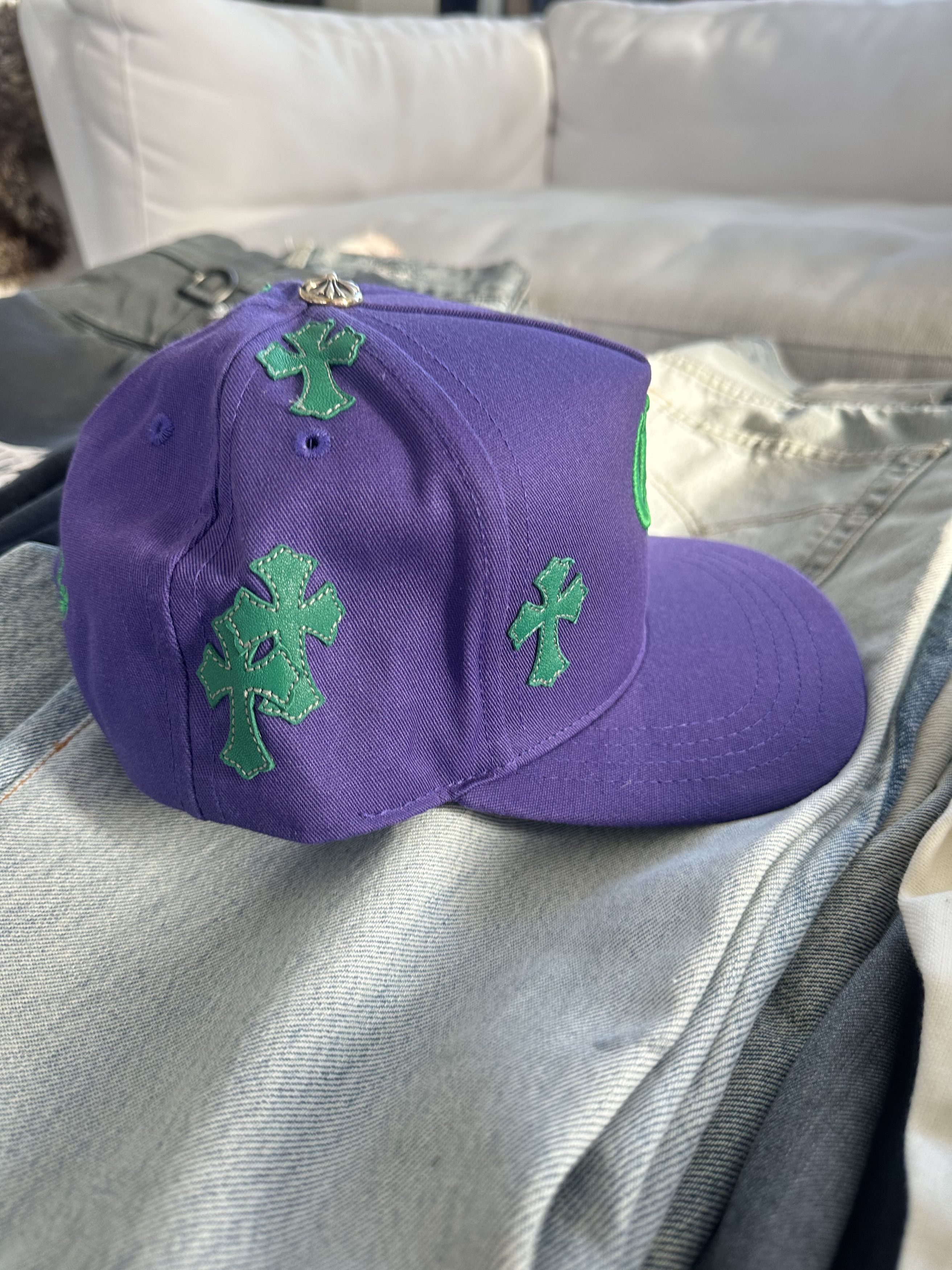 Chrome Hearts PURPLE CROSS HAT Size ONE SIZE - 10 Thumbnail