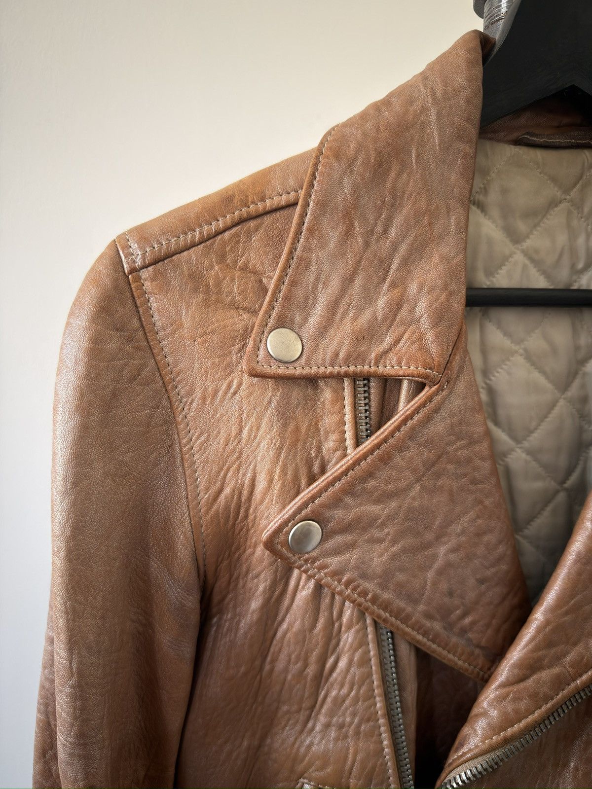 Maison Margiela SS07 Silver-Coated Perfecto Jacket Size US S / EU 44-46 / 1 - 3 Thumbnail