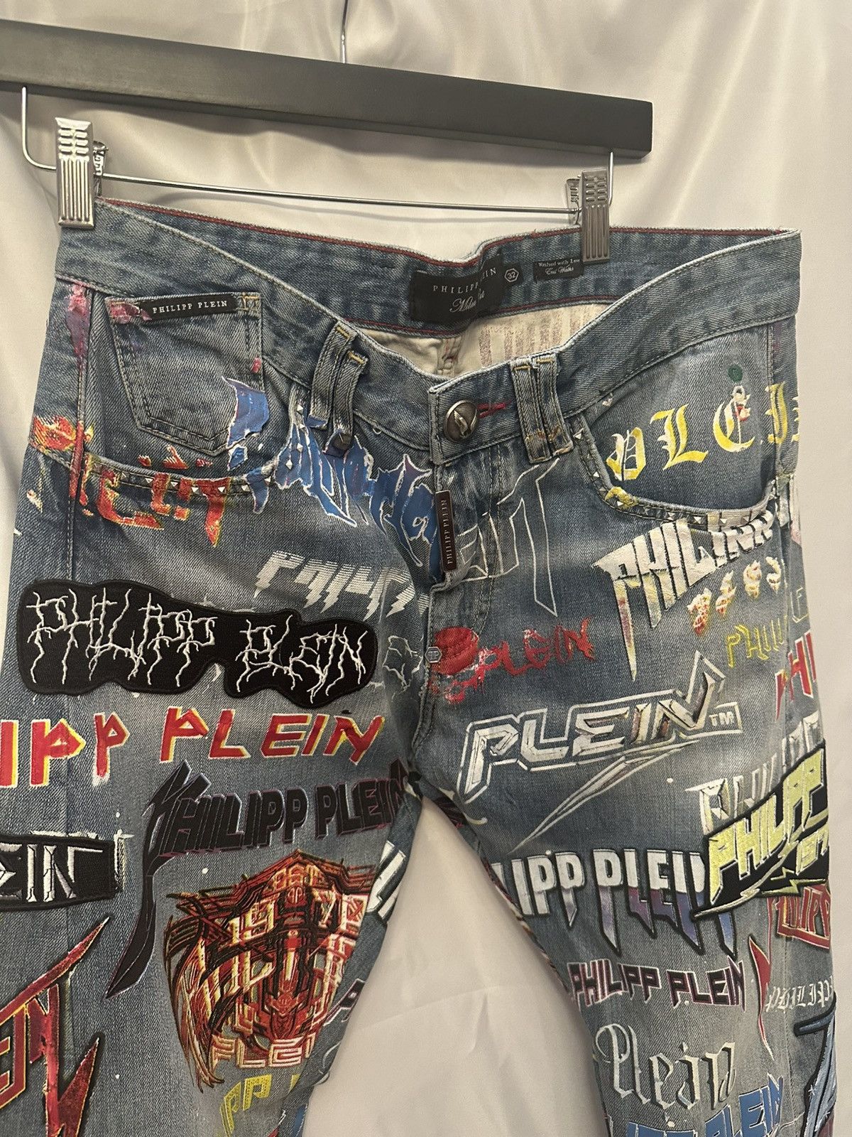 Philipp Plein Philipp Plein Patchwork Denim Size US 32 / EU 48 - 6 Thumbnail