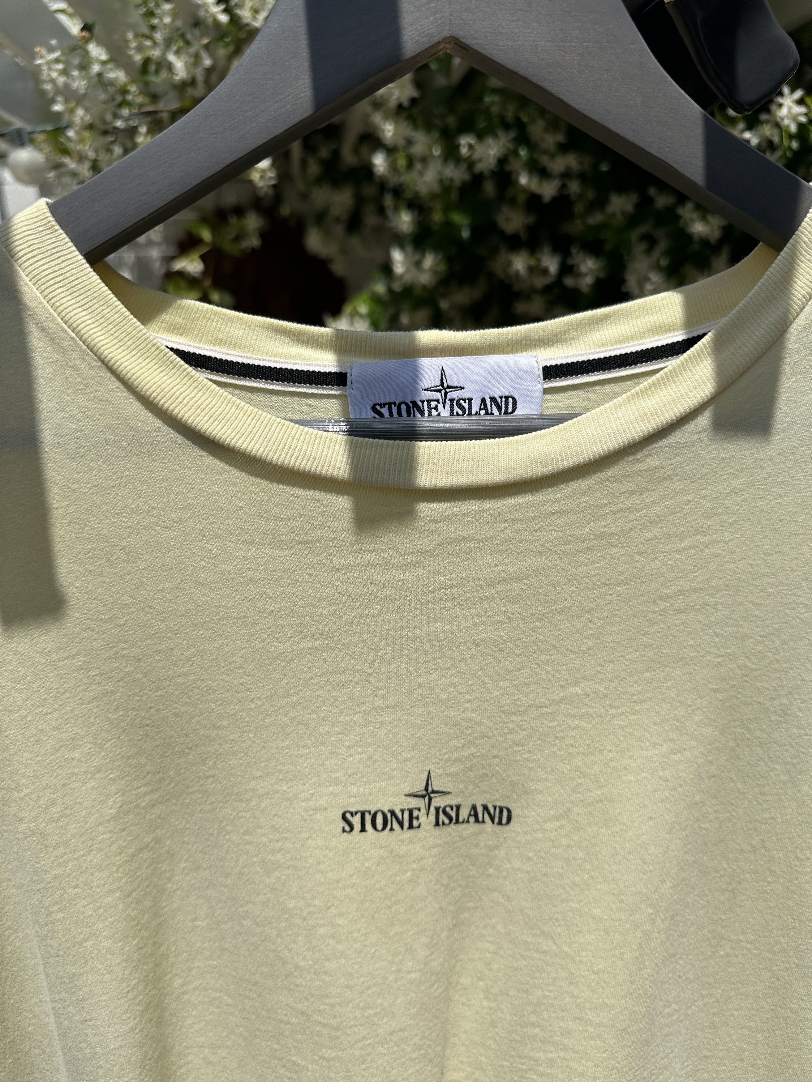 Stone Island Stone Island "Marble Three" Tee - Ivory - S/S21 2NS85 Size US XL / EU 56 / 4 - 4 Thumbnail