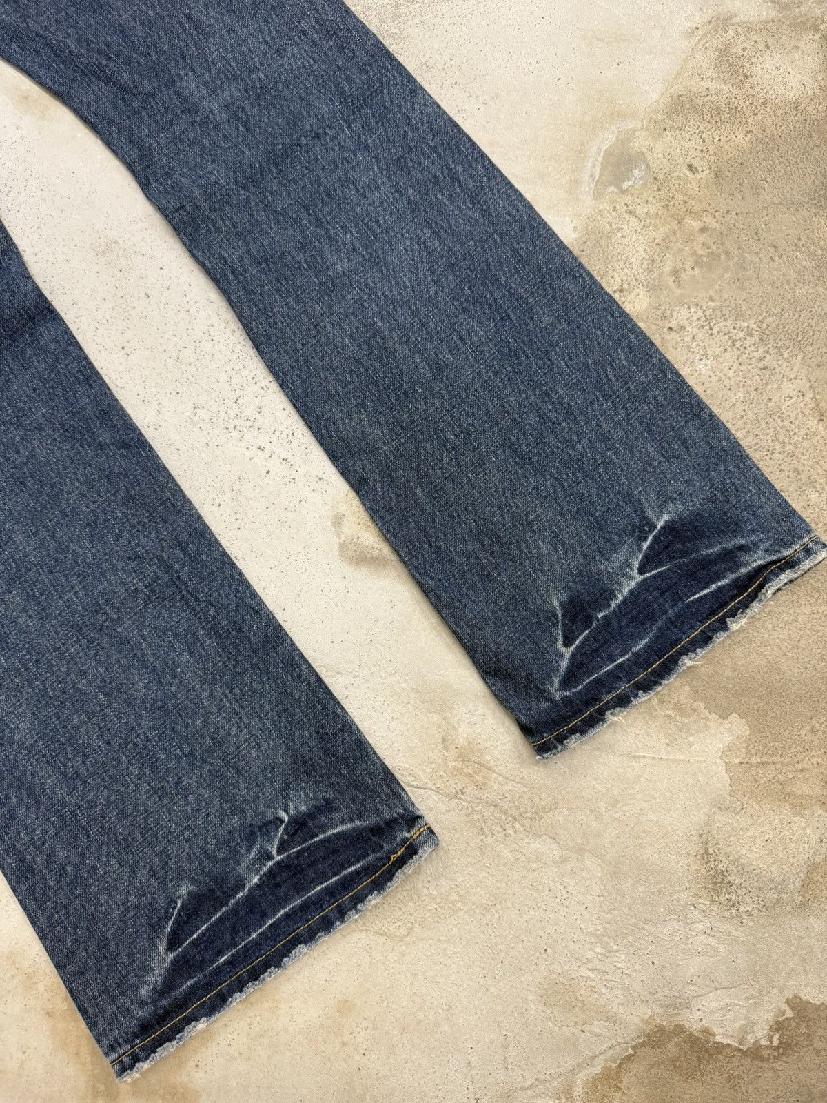 Japanese Brand Back Number Flare Carpenter Whisker Denim Pants Size US 31 - 13 Thumbnail