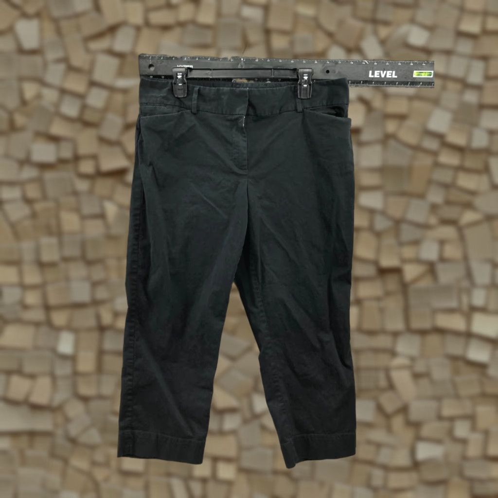 Ann Taylor Ann Taylor Loft Pants Womens Size 12 Black Capri Hook Eye Size 34" / US 12 / IT 48 - 1 Thumbnail
