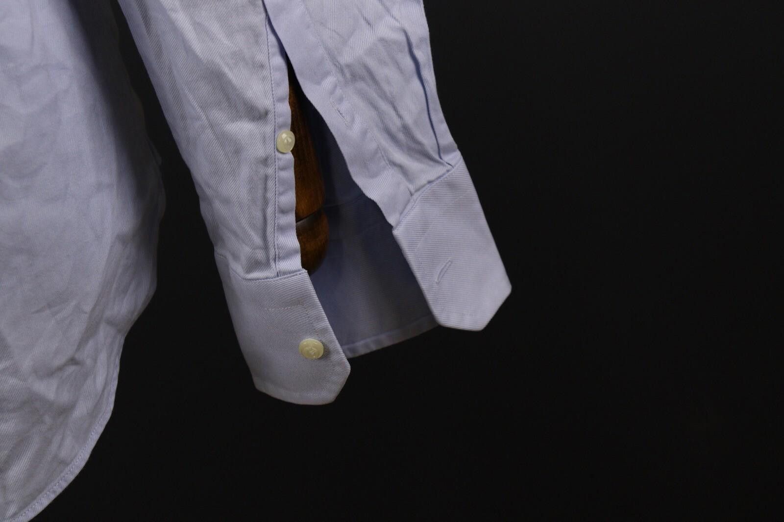 Designer Boggi Milano Slim Fit Blue Button Down Shirt Size 41 / 16 Size US M / EU 48-50 / 2 - 9 Thumbnail