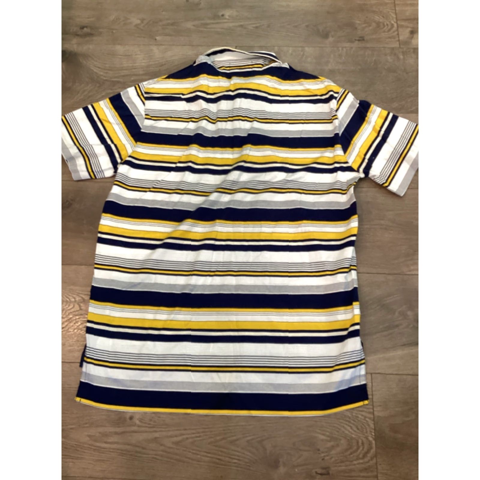 Polo Ralph Lauren VTG Polo Ralph Lauren Polo Shirt Men’s 100% Cotton Short Sleeve Navy Yellow Stripe L Blue Striped Polo Mens Regular Fit Vintage Shirts Size US L / EU 52-54 / 3 - 7 Thumbnail