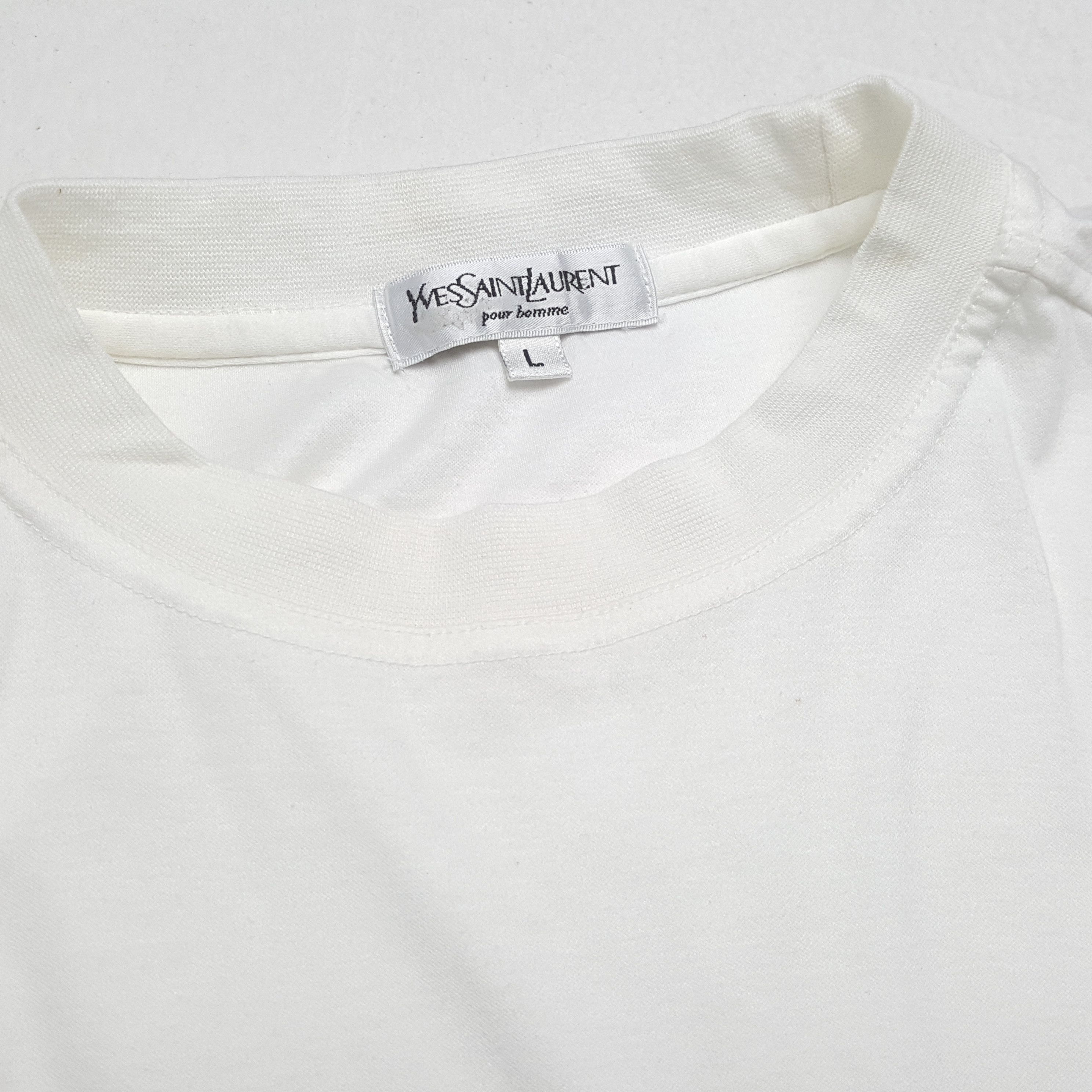Vintage × Yves Saint Laurent YVES SAINT LAURENT Luxury Brand Spellout Design Tshirt Size US L / EU 52-54 / 3 - 7 Thumbnail