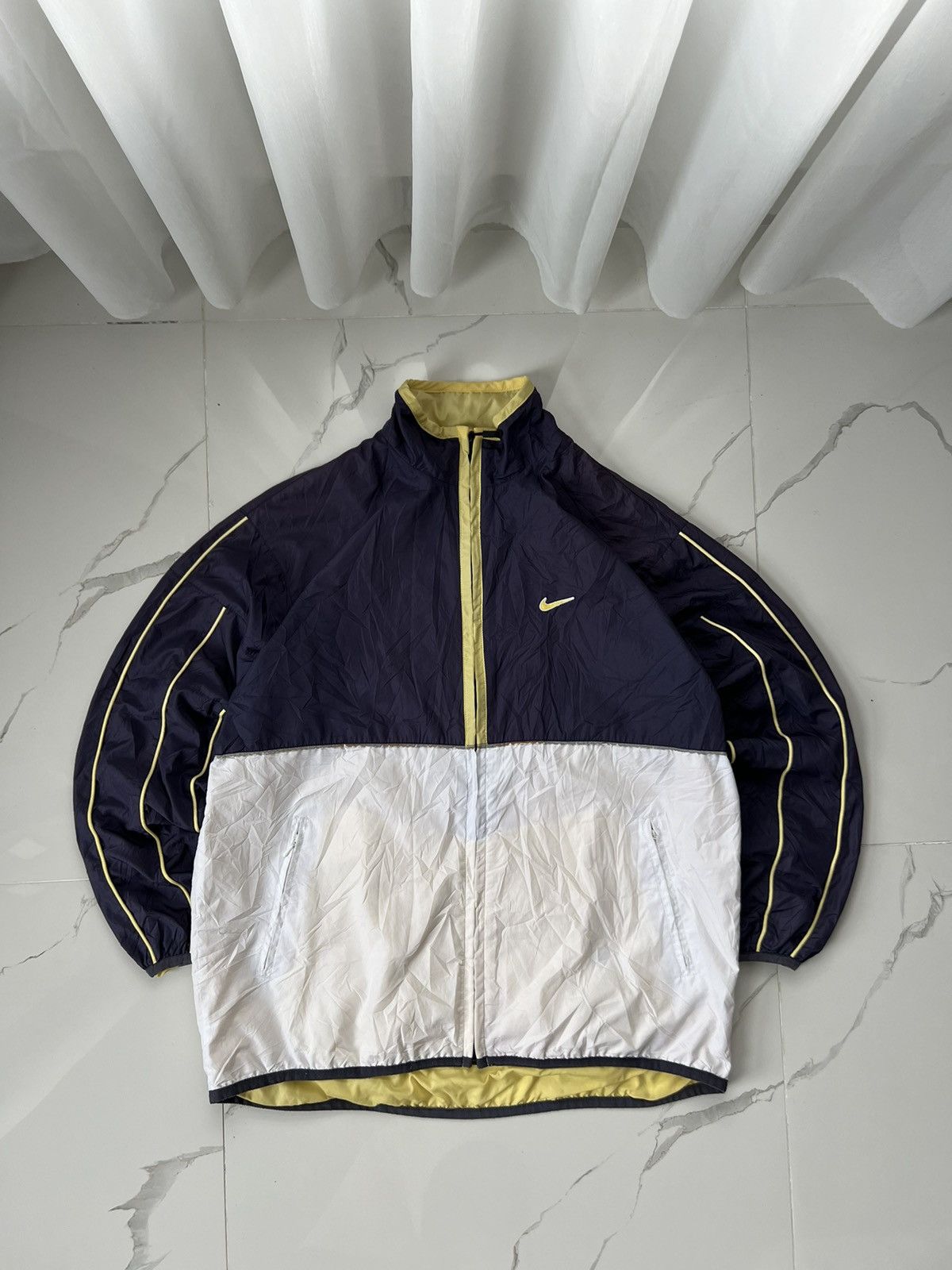 Nike 90's NIKE SWOOSH LOGO RETRO RARE Y2K TRACK JACKET GORPCORE Size US M / EU 48-50 / 2 - 1 Thumbnail
