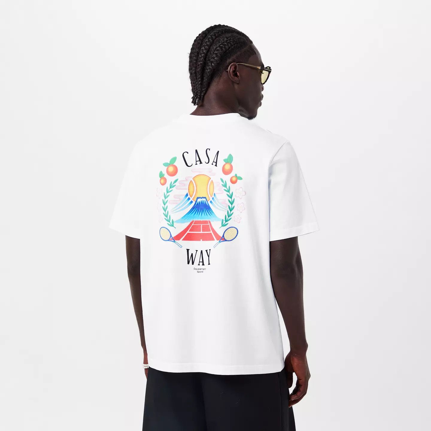Casablanca o1g2r1mq0426 Way Mountain T-Shirt in White Size US XL / EU 56 / 4 - 4 Thumbnail