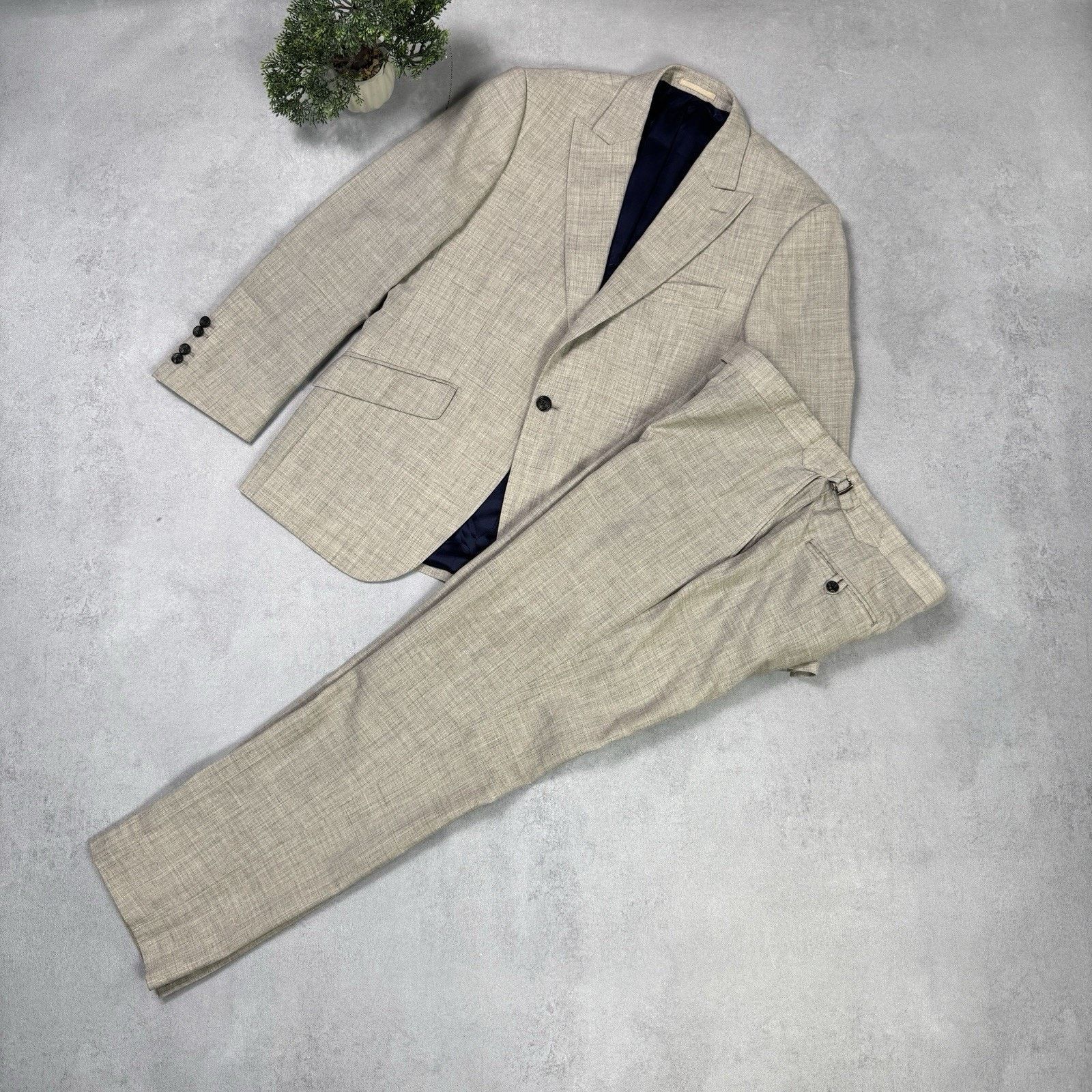 Hackett J.P. Hackett 14 Savile Raw Loro Piaba Ink Suit Men 42r/52r Size 42R - 1 Thumbnail