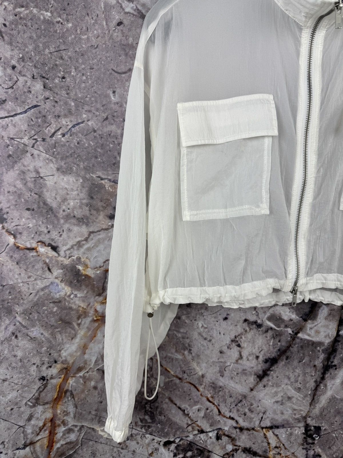 Other Ingni Sheer Cropped Zip Jacket White Lightweight Pocket Deta Size M / US 6-8 / IT 42-44 - 4 Thumbnail