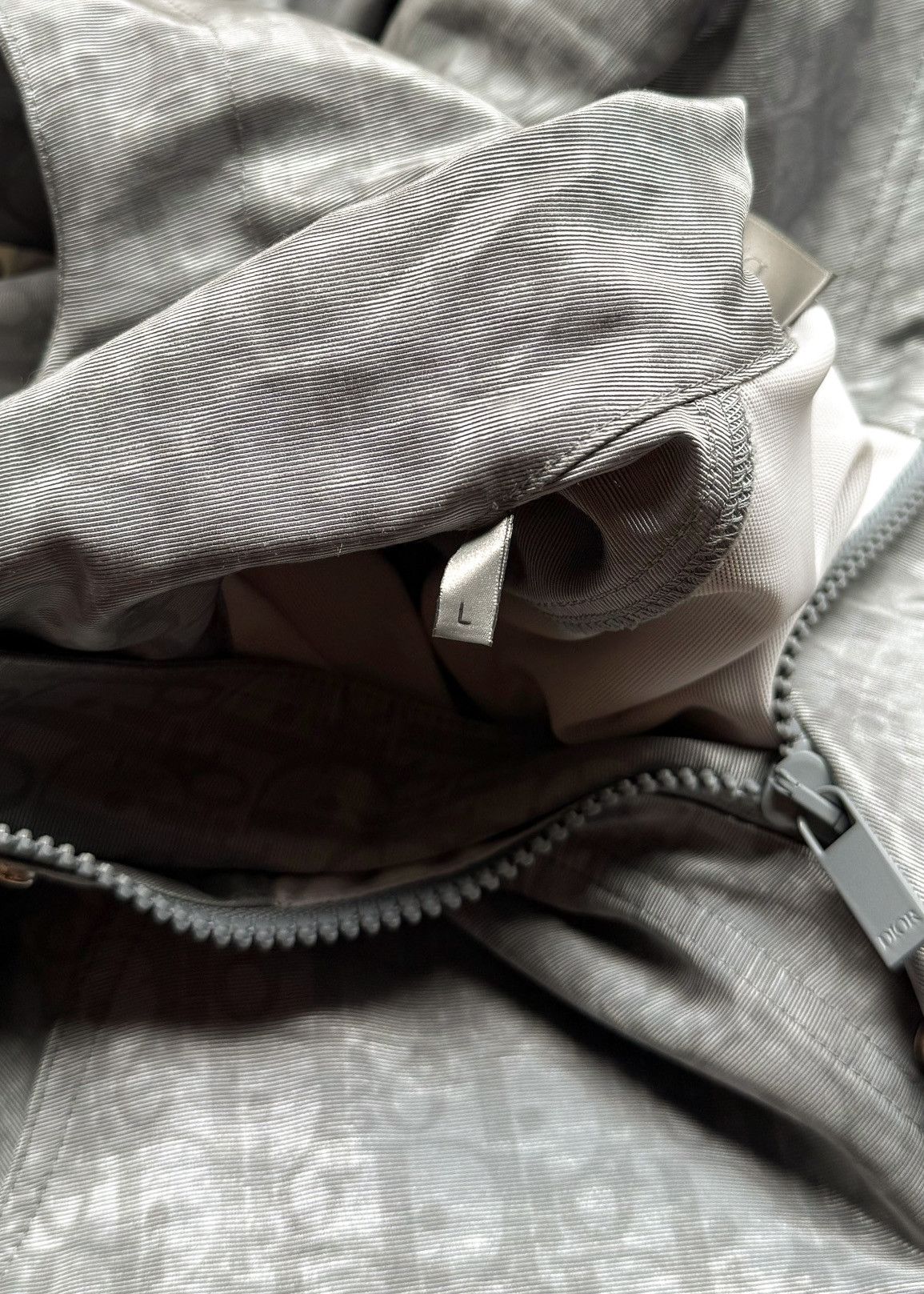 Dior Dior 2021 Grey Oblique Ivory Technical Hooded Anorak Jacket Size US L / EU 52-54 / 3 - 14 Thumbnail
