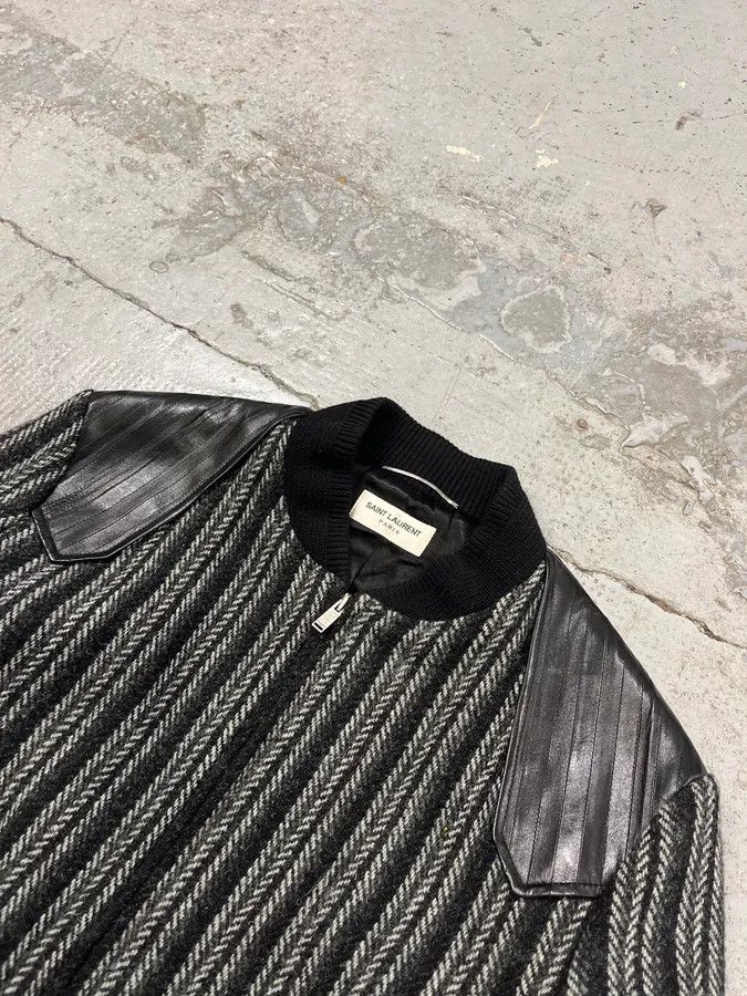 Saint Laurent Paris Saint Laurent Grey Wool Teddy Bomber Jacket Size US S / EU 44-46 / 1 - 3 Thumbnail