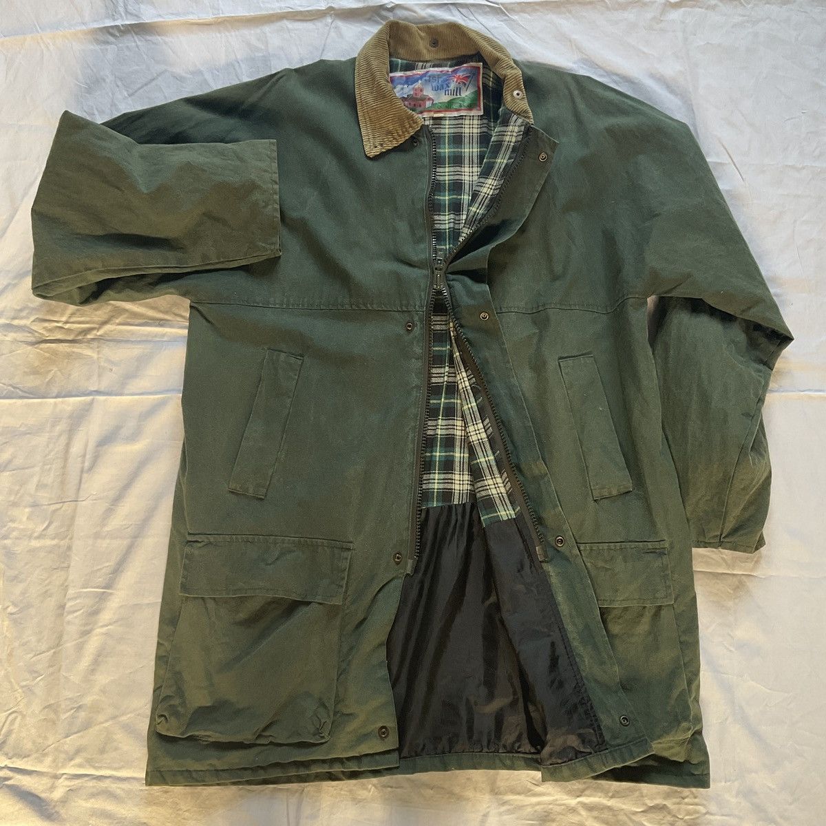Vintage Rare Vintage 80’-90’ British Wax Mill Dark Green Size US XL / EU 56 / 4 - 6 Thumbnail