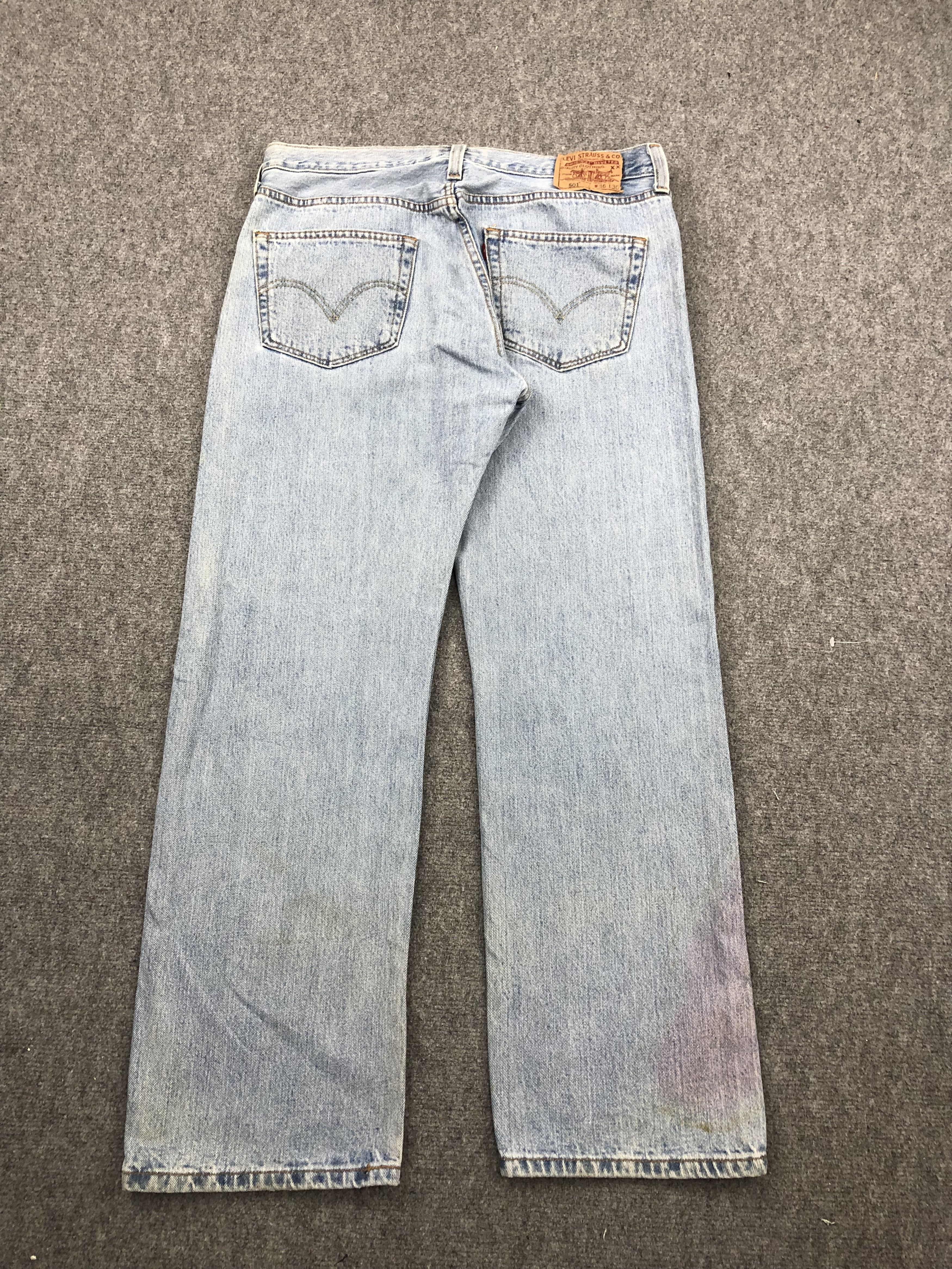 Levi's Vintage Levis 501 Light Washed Jeans DPP0229 Size US 35 - 3 Thumbnail