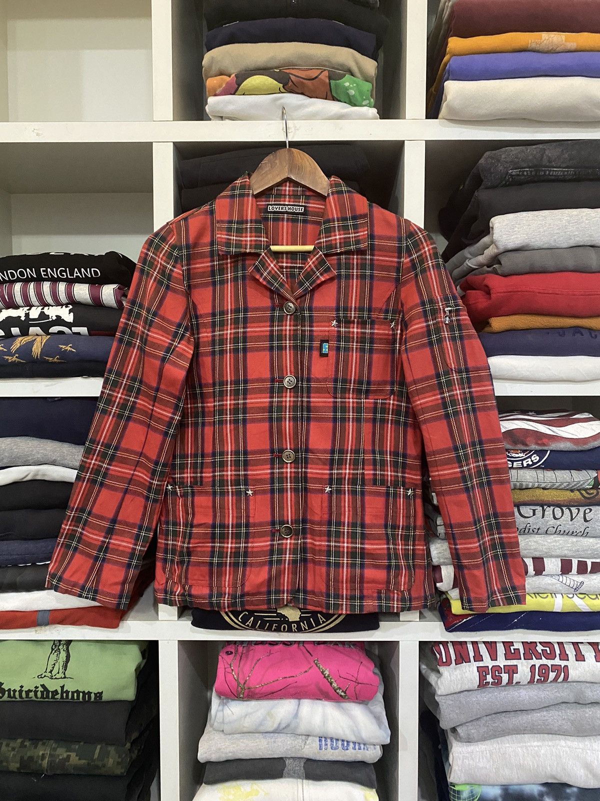 Japanese Brand × Vintage Super Lovers Tartan Jacket Size US M / EU 48-50 / 2 - 1 Thumbnail