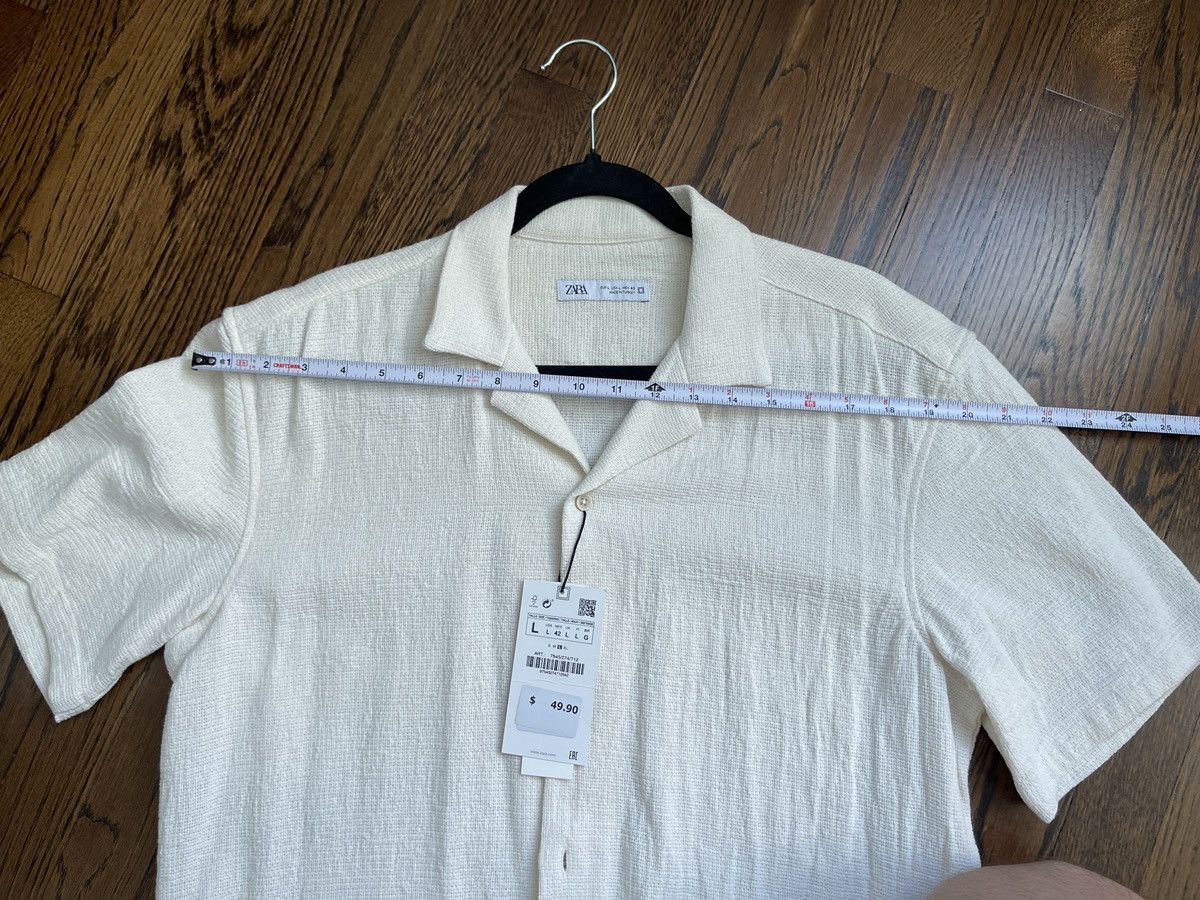 Zara Zara Beige Knit Button Up Shirt Size Large new with tags Size US L / EU 52-54 / 3 - 9 Thumbnail