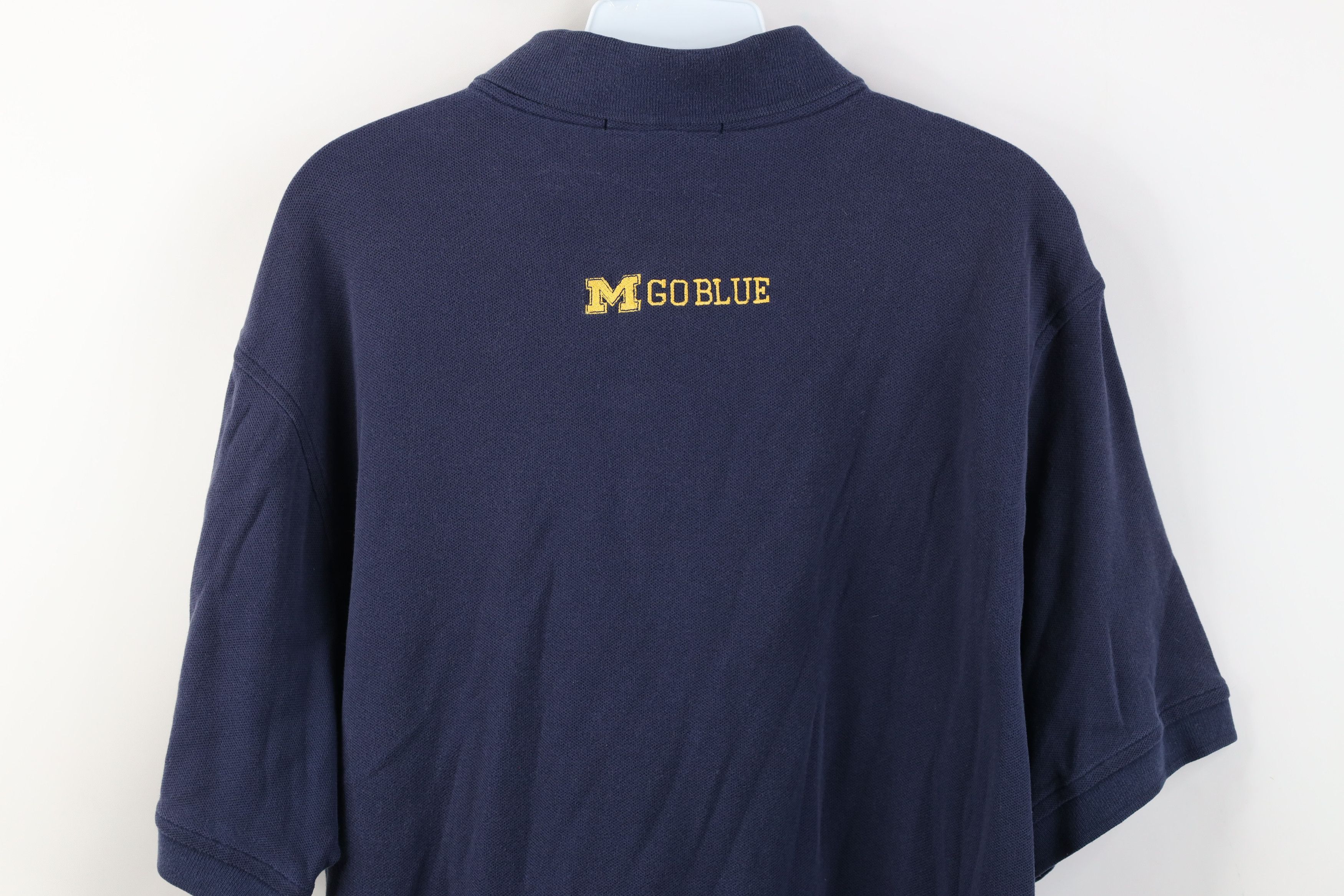 Vintage Vintage 90s Spell University of Michigan Golf Polo Go Blue Size US L / EU 52-54 / 3 - 13 Thumbnail