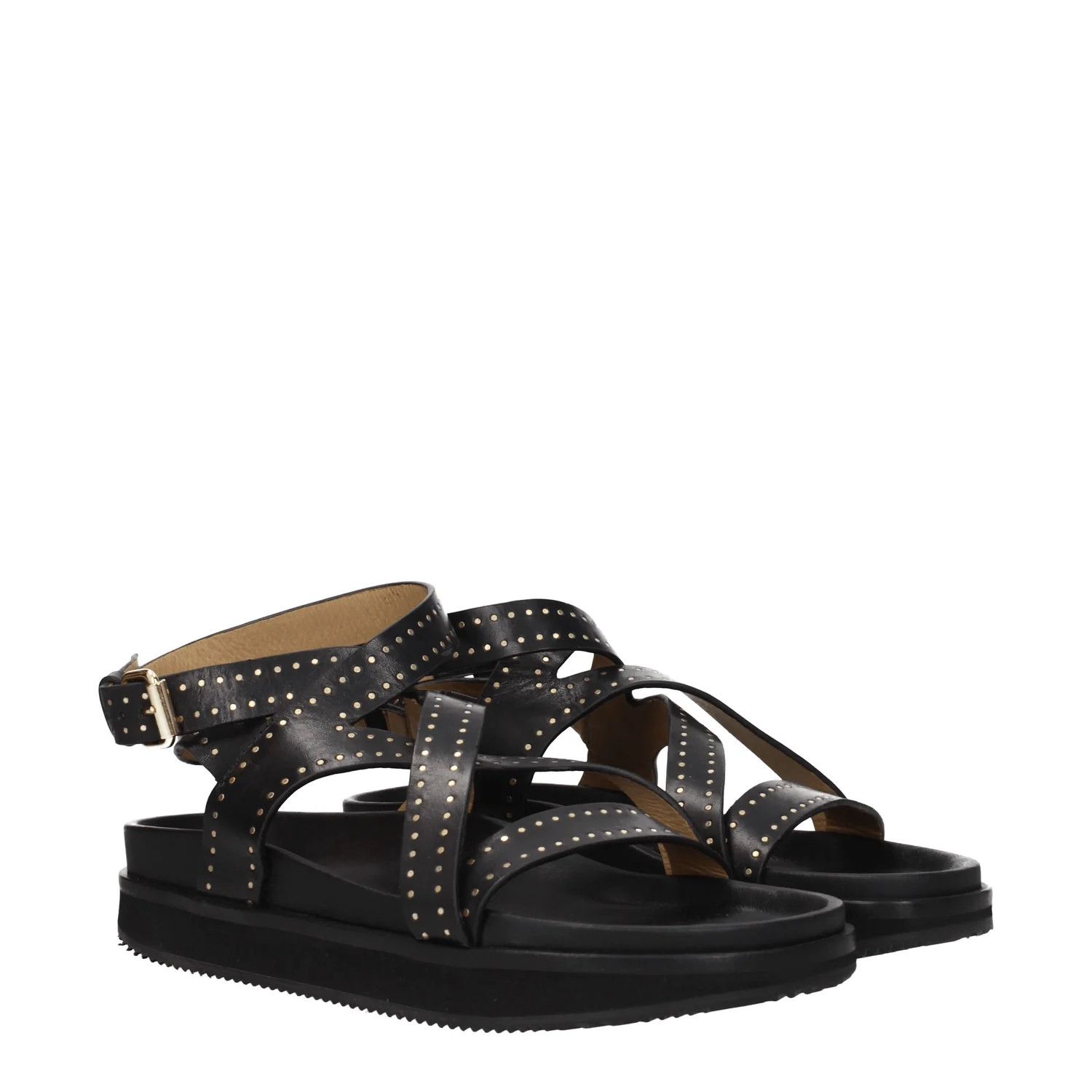 Isabel Marant ob1o1e1124 Leather Sandals in Black Size US 10 / IT 40 - 2 Thumbnail