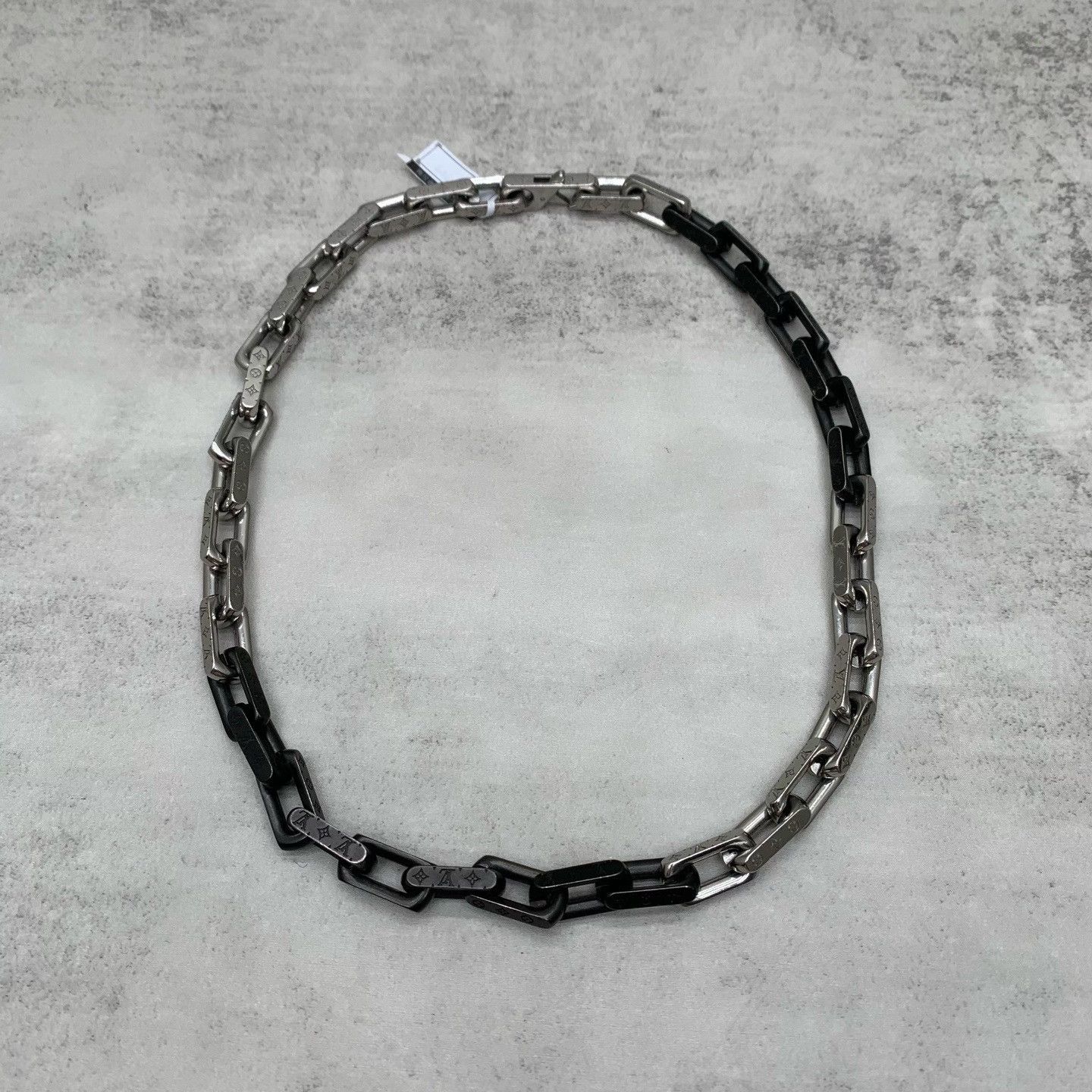 Louis Vuitton lv black silver chain necklace 55cm Size ONE SIZE - 1 Thumbnail