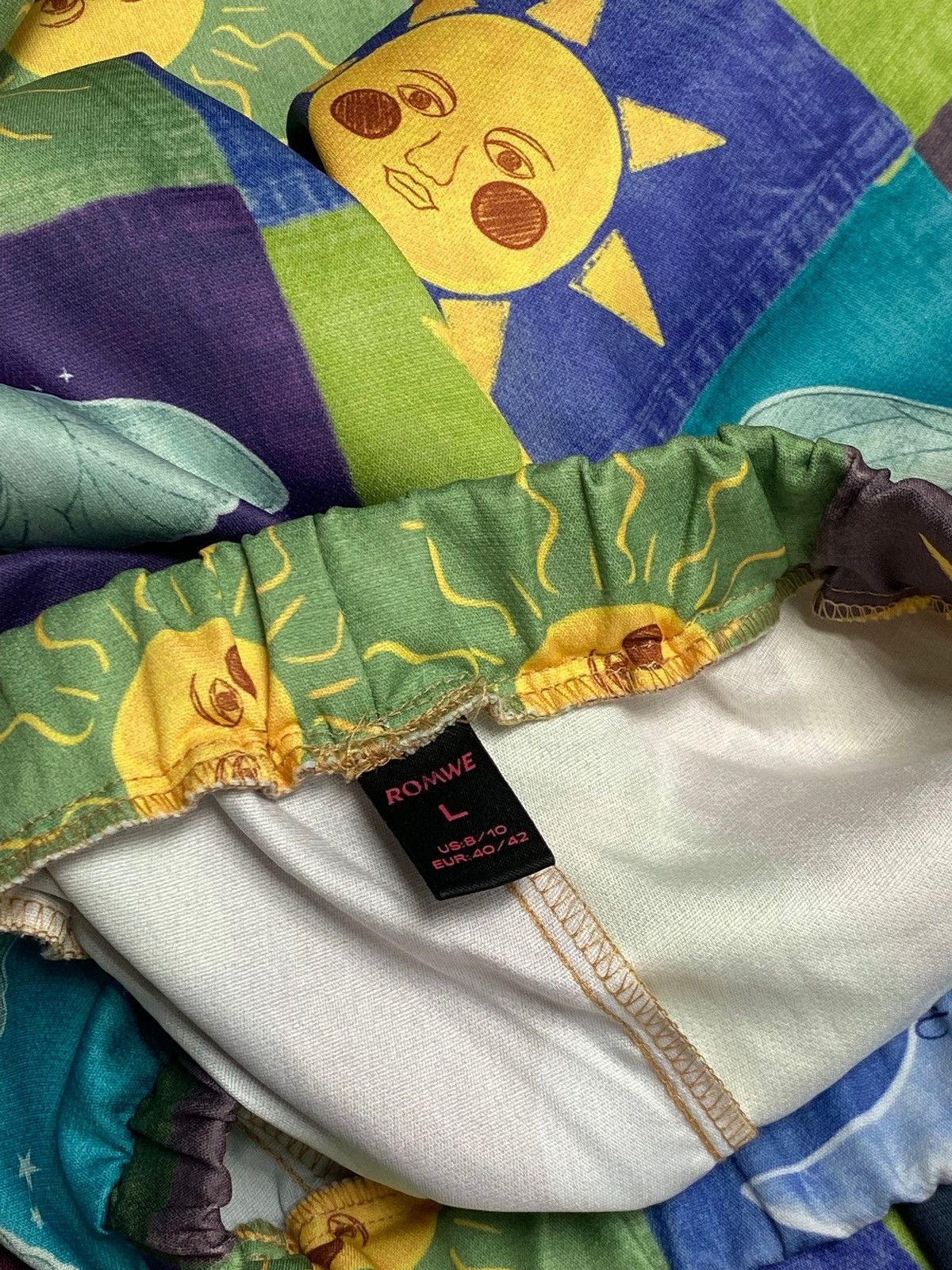Vintage Vintage ROMWE Crazy Day Night Overprint Pyjama Pants Size US 31 - 4 Thumbnail