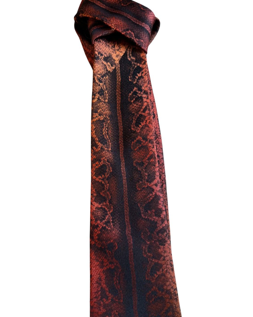 Roberto Cavalli VINTAGE SNAKESKIN PRINTED SILK TIE Size ONE SIZE - 3 Thumbnail