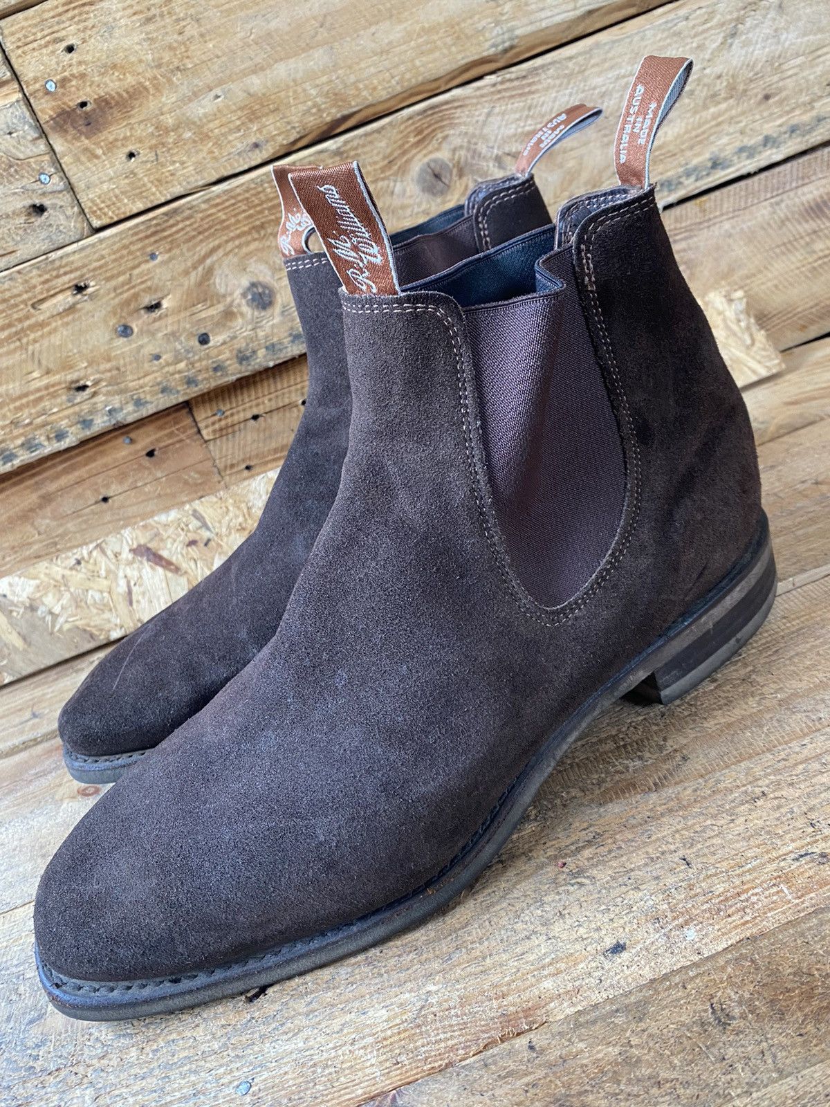 R.M. Williams Rm williams brown suede chelsea boots sz uk 10H Size US 11 / EU 44 - 1 Thumbnail