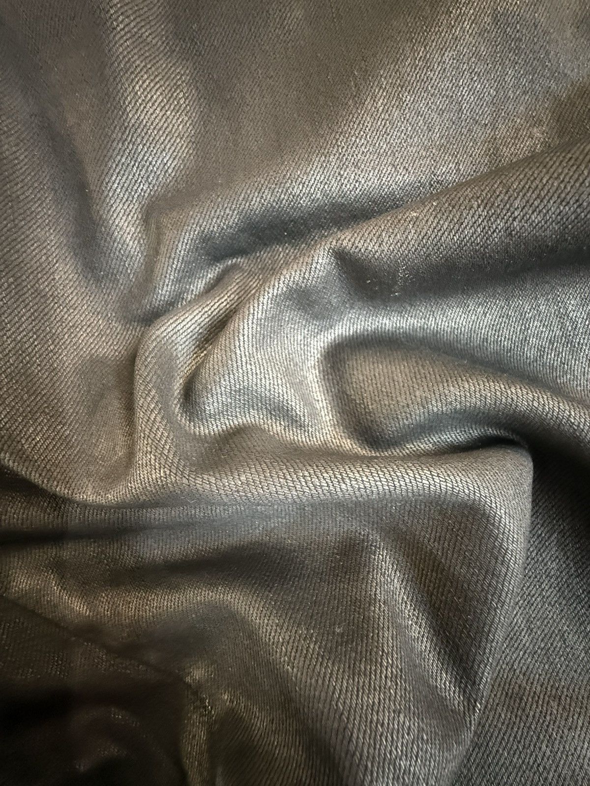Rick Owens Drkshdw Rick Owens DRKSHDW "Collapse Cropped" Black Wax Jeans — 38 Size US 38 / EU 54 - 10 Thumbnail