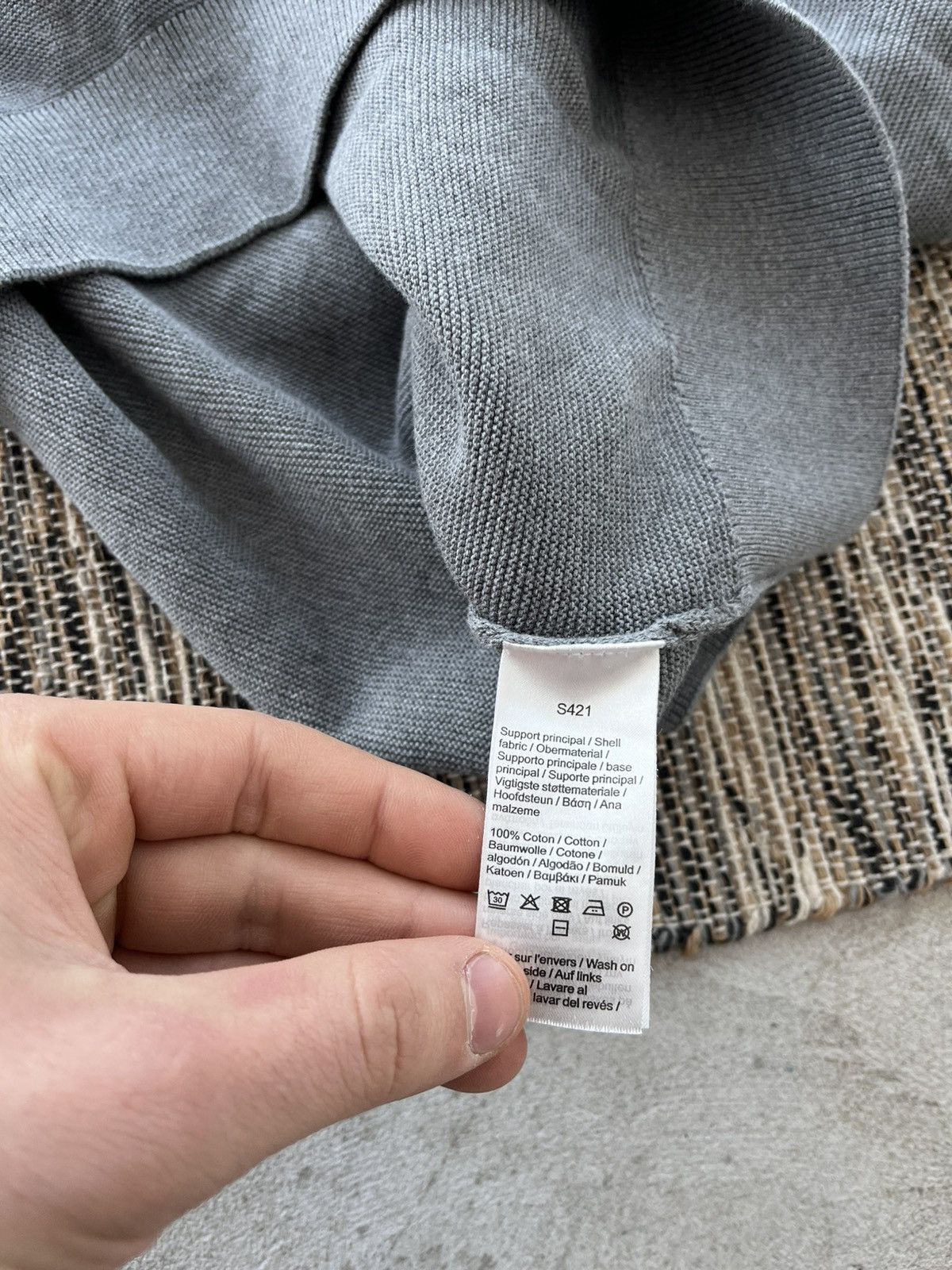 Lacoste Vintage Lacoste Grey Avantgarde Unisex Cardigan Luxury Y2K Size US L / EU 52-54 / 3 - 12 Thumbnail