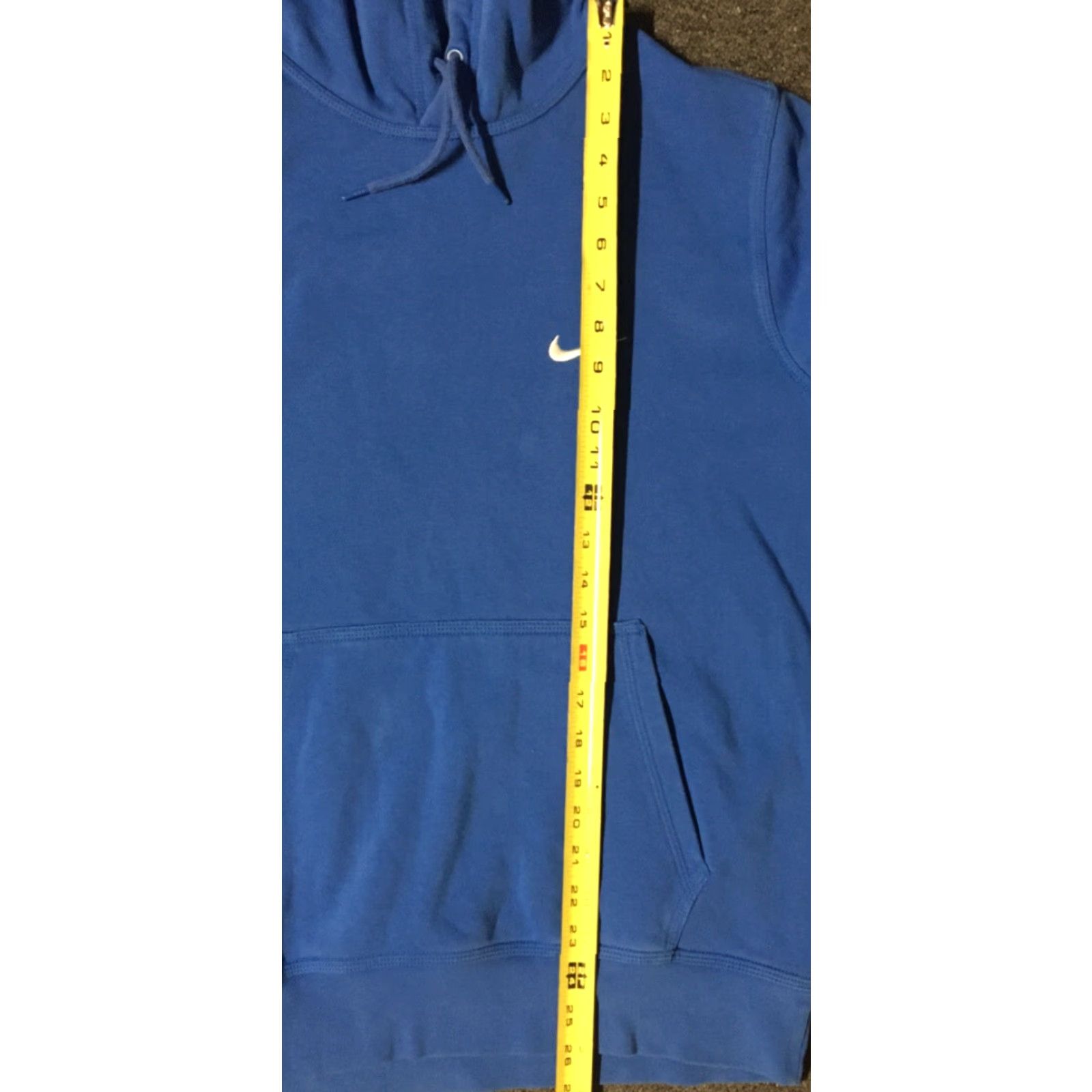 Nike VINTAGE Nike Swoosh Hoodie M Mens Blue Check Grunge Hip Hop 90s 80s 90s Nike Sportswear Pullover Size US M / EU 48-50 / 2 - 7 Thumbnail
