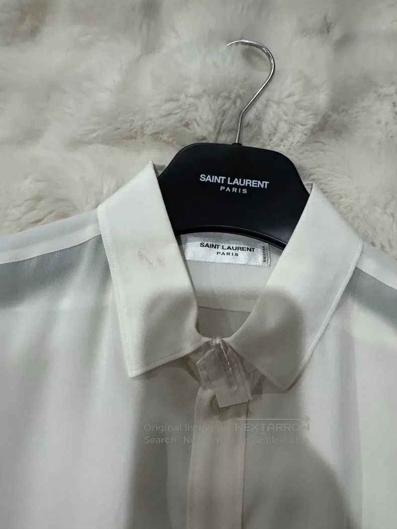 Saint Laurent Paris Saint Laurent Paris Mulberry Silk Shirt Size XS / US 0-2 / IT 36-38 - 2 Thumbnail