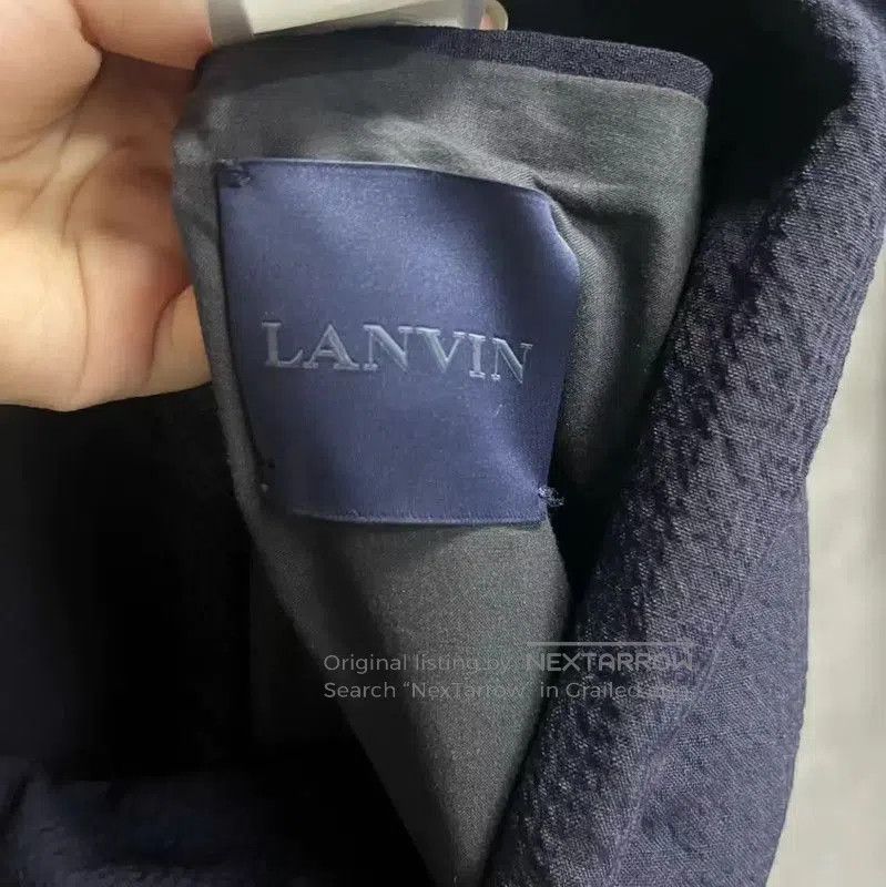 Lanvin Lanvin Blue Linen Men's Jacket . Size US L / EU 52-54 / 3 - 2 Thumbnail