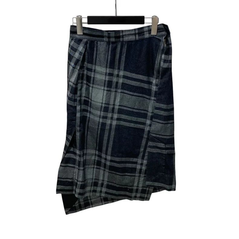 Vivienne Westwood Red checkered denim jacquard skirt