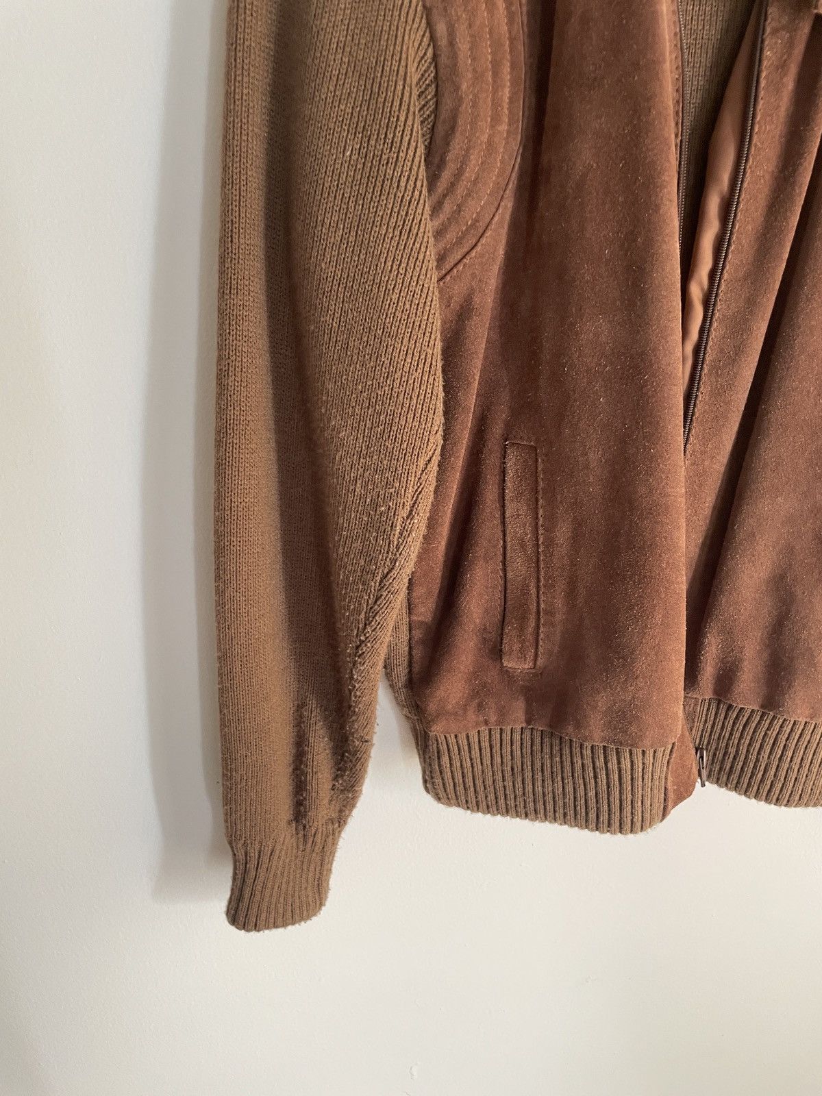 Vintage 60s Suede Knit Jacket Size US M / EU 48-50 / 2 - 3 Thumbnail