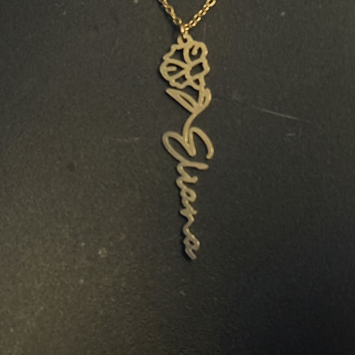Other Custom gold tone Eliana flower name pendant necklace Size ONE SIZE - 4 Thumbnail