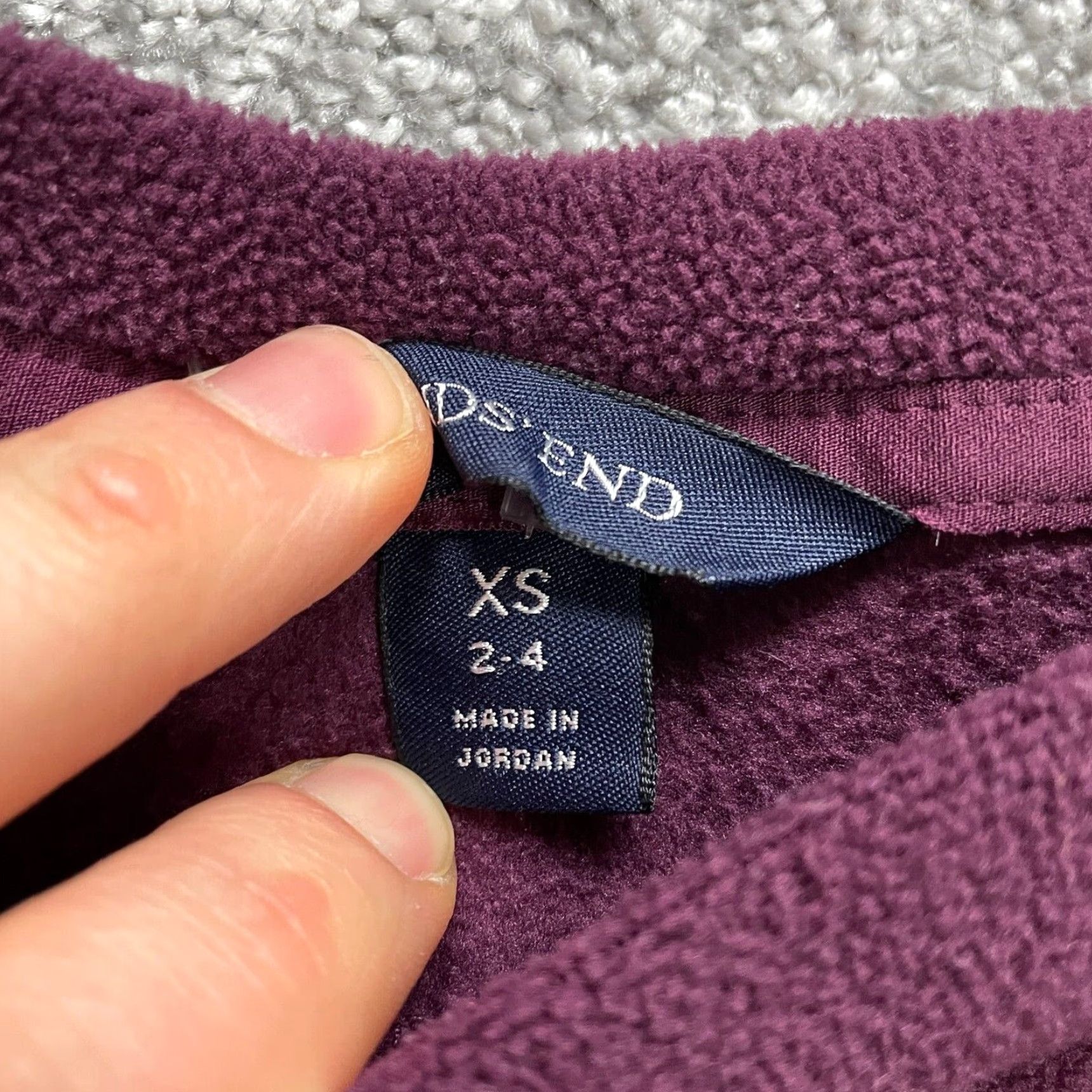 Lands' End Lands' End Sweatshirt Womens XS Purple Polartec Aircore 100 Henley Fleece Size XS / US 0-2 / IT 36-38 - 4 Thumbnail