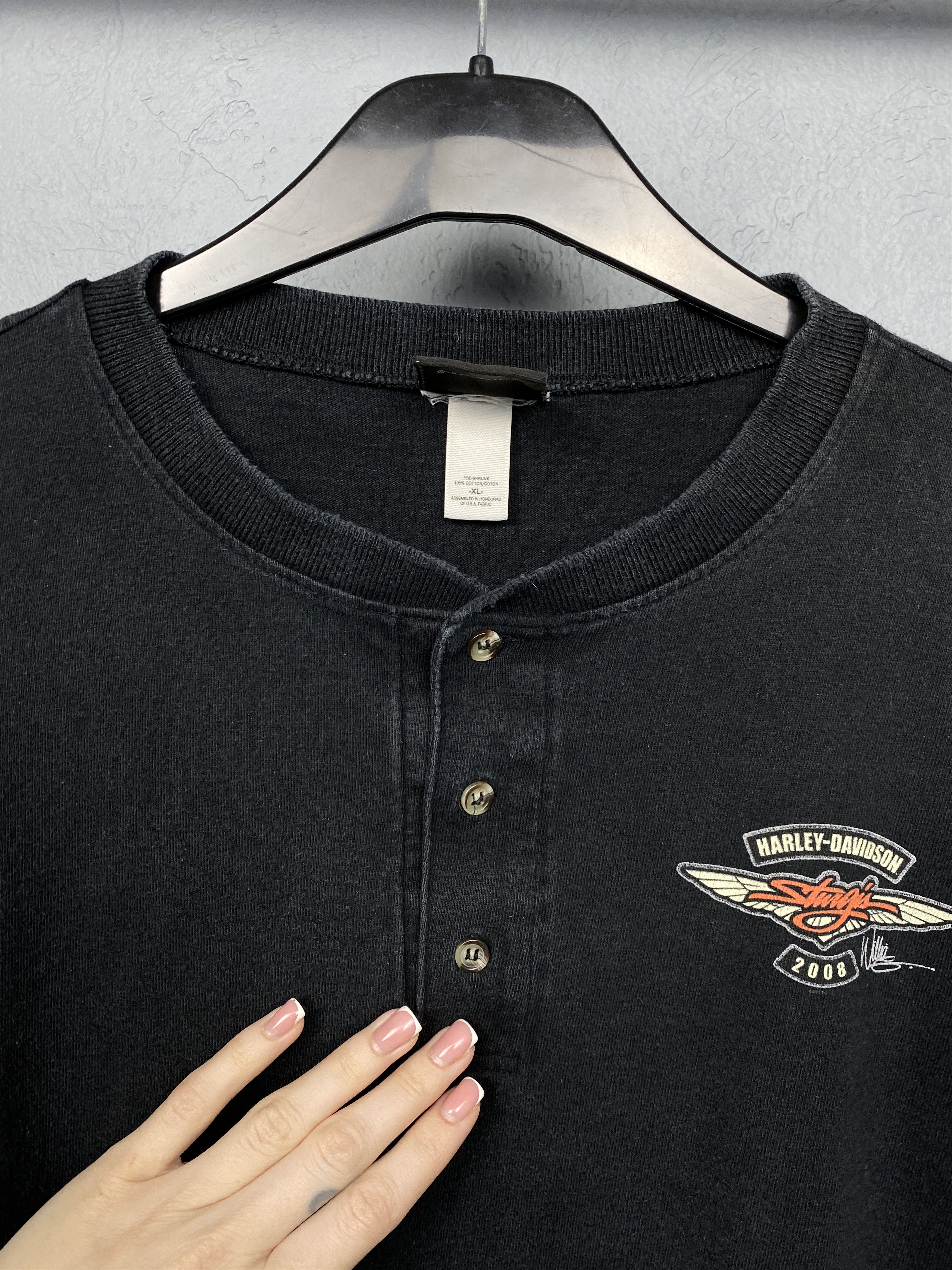 Harley Davidson Harley Davidson 2008 Vintage Long Sleeve T-Shirt Tee Size US XL / EU 56 / 4 - 7 Thumbnail