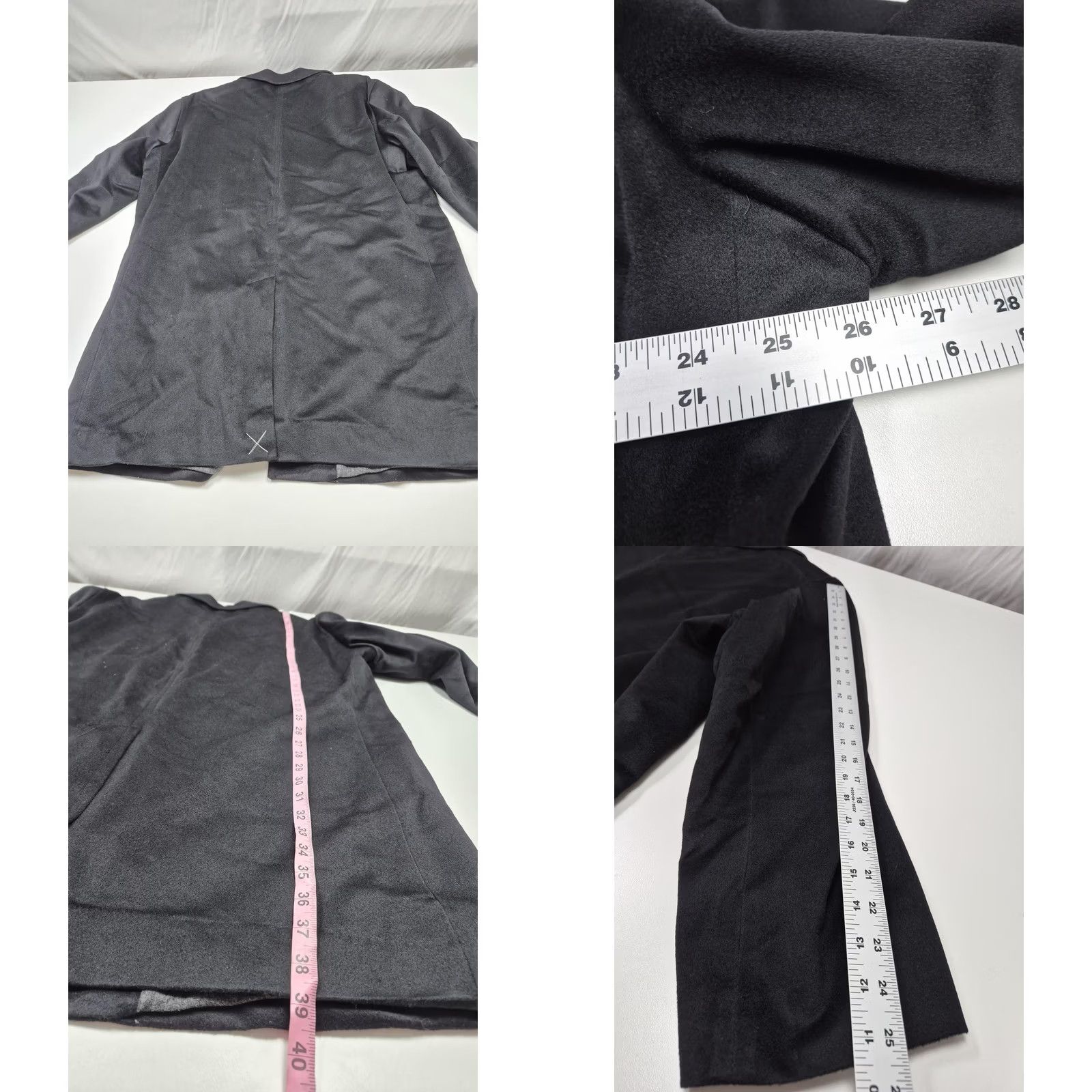 Vintage Jacob Siegel Mens 44L Black Wool Loro Piana Storm System Winter Overcoat Size US S / EU 44-46 / 1 - 8 Thumbnail