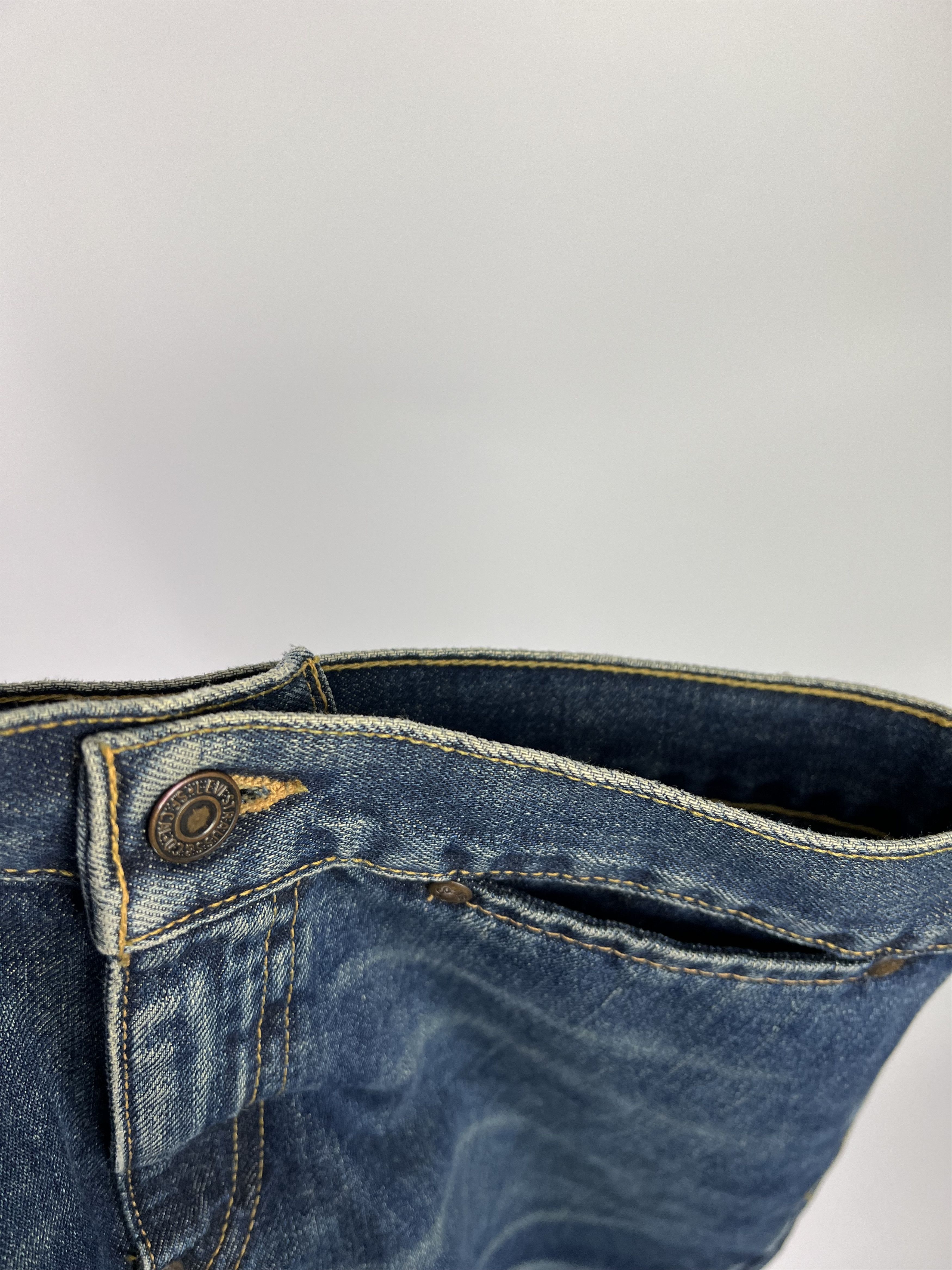 Levi's VTG Levis Blue Denim Midi Skirt Size S Y2K Size 26" / US 2 / IT 38 - 11 Thumbnail