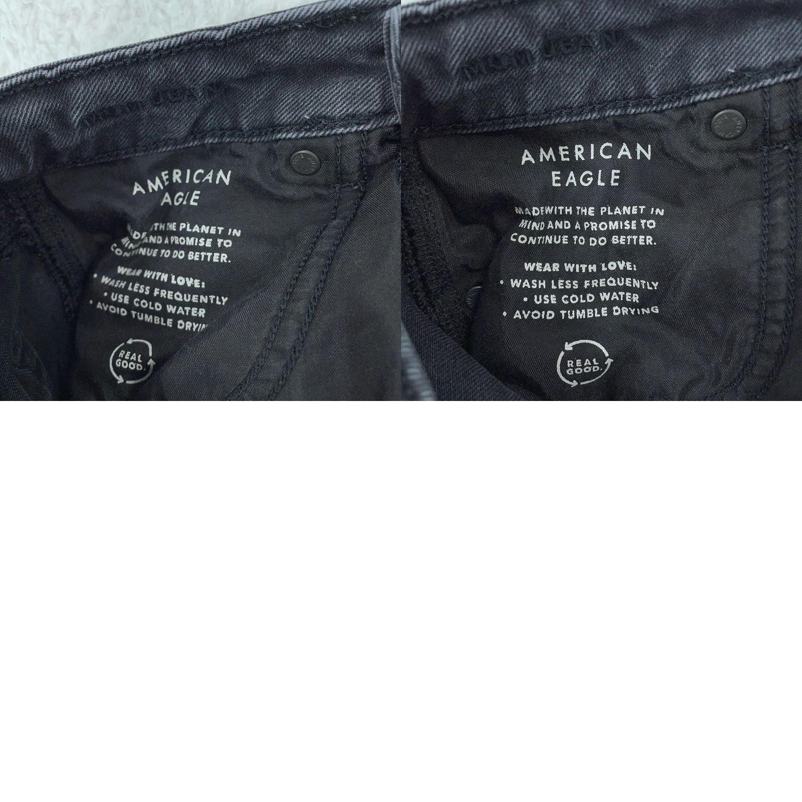 American Eagle Outfitters VINTAGE American Eagle Jeans Womens 2 Gray Distressed Skinny High Rise 27in Inseam Button Pocket Slim Stretch Denim Trouser Size 26" / US 2 / IT 38 - 10 Thumbnail