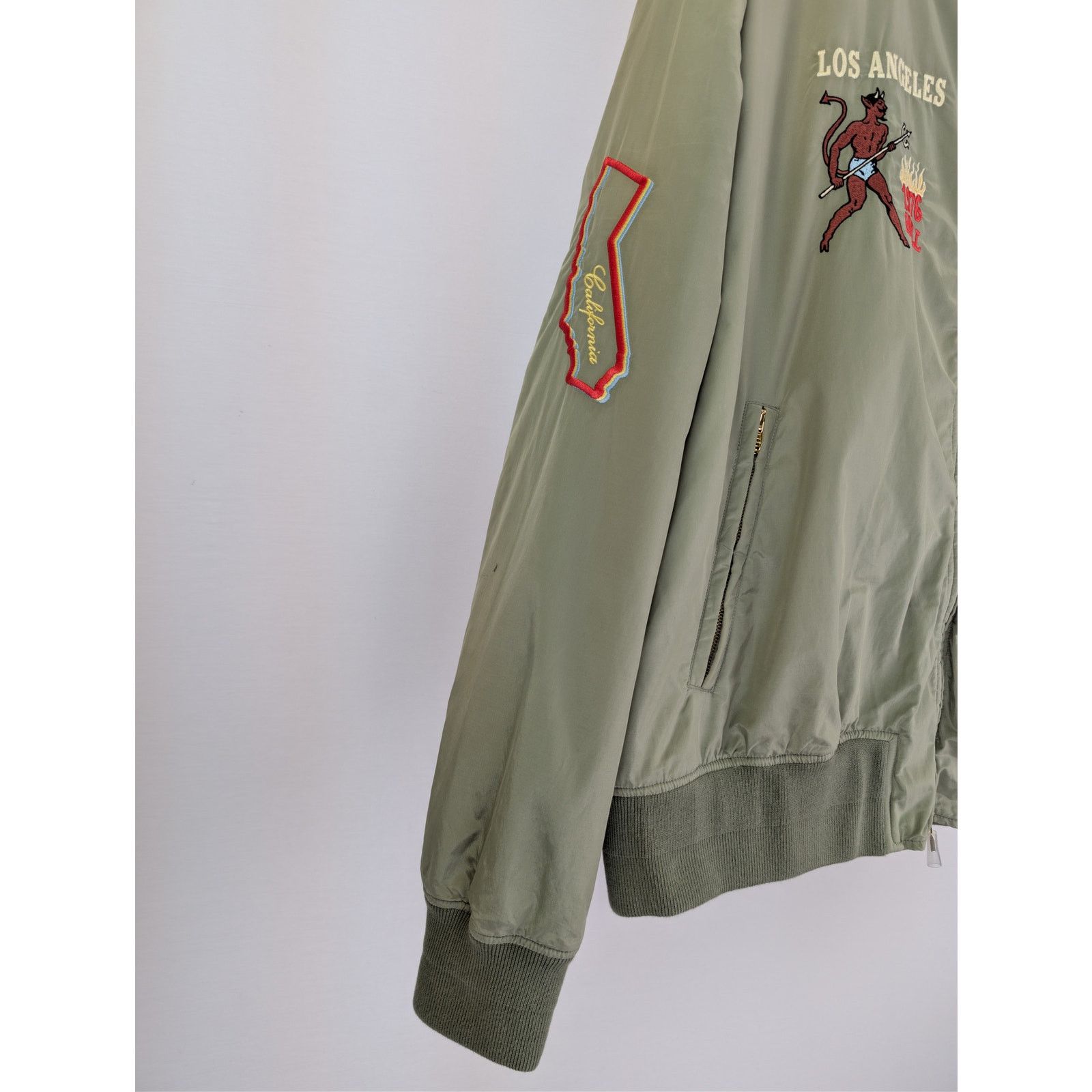 Amiri o1rshd1 Amiri Sinners Bomber Jacket in Olive Size US L / EU 52-54 / 3 - 6 Thumbnail