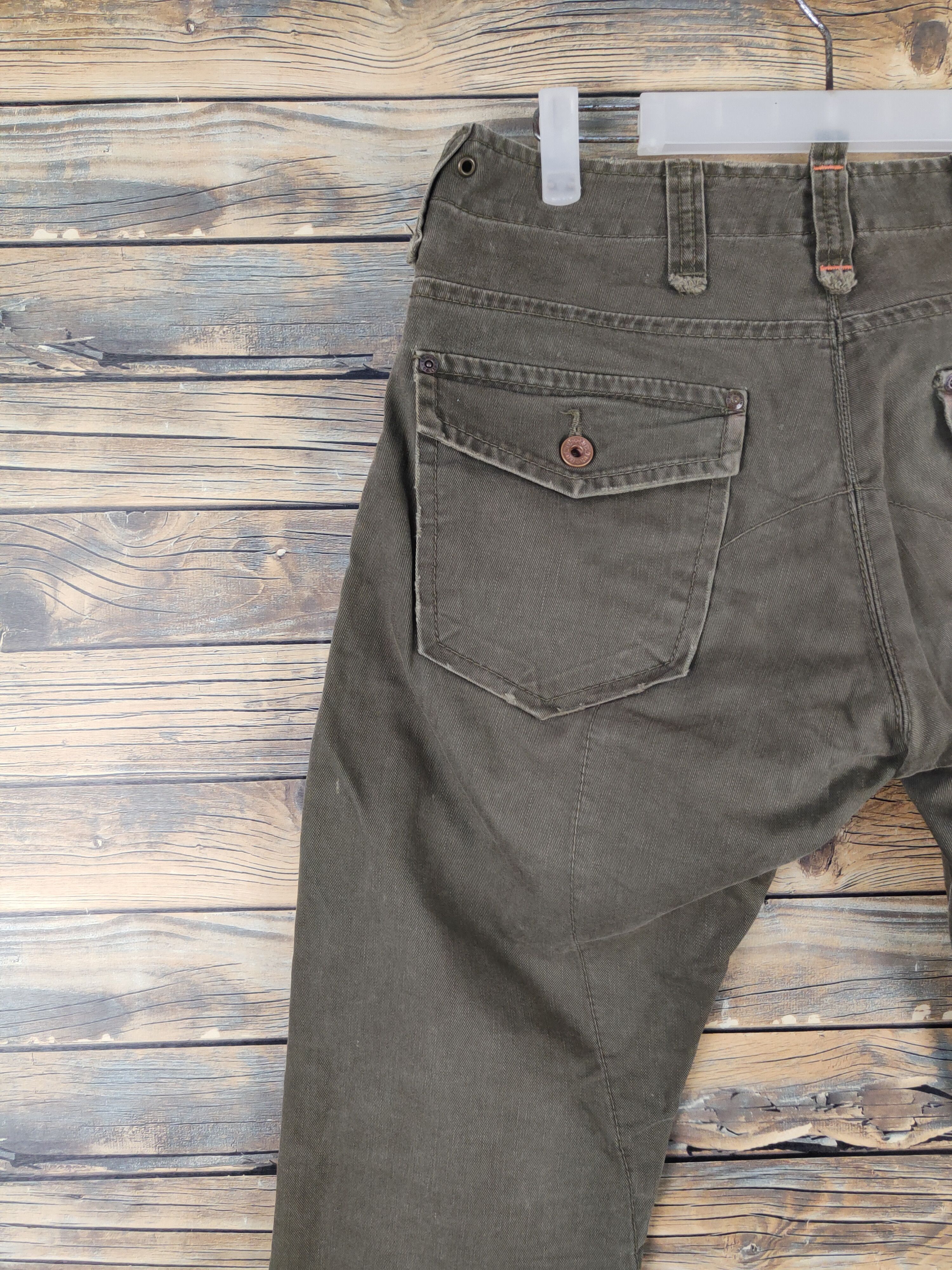 Japanese Brand Edwin Olive Multipocket utility tactical Casual Pants #W2097 Size US 31 - 8 Thumbnail