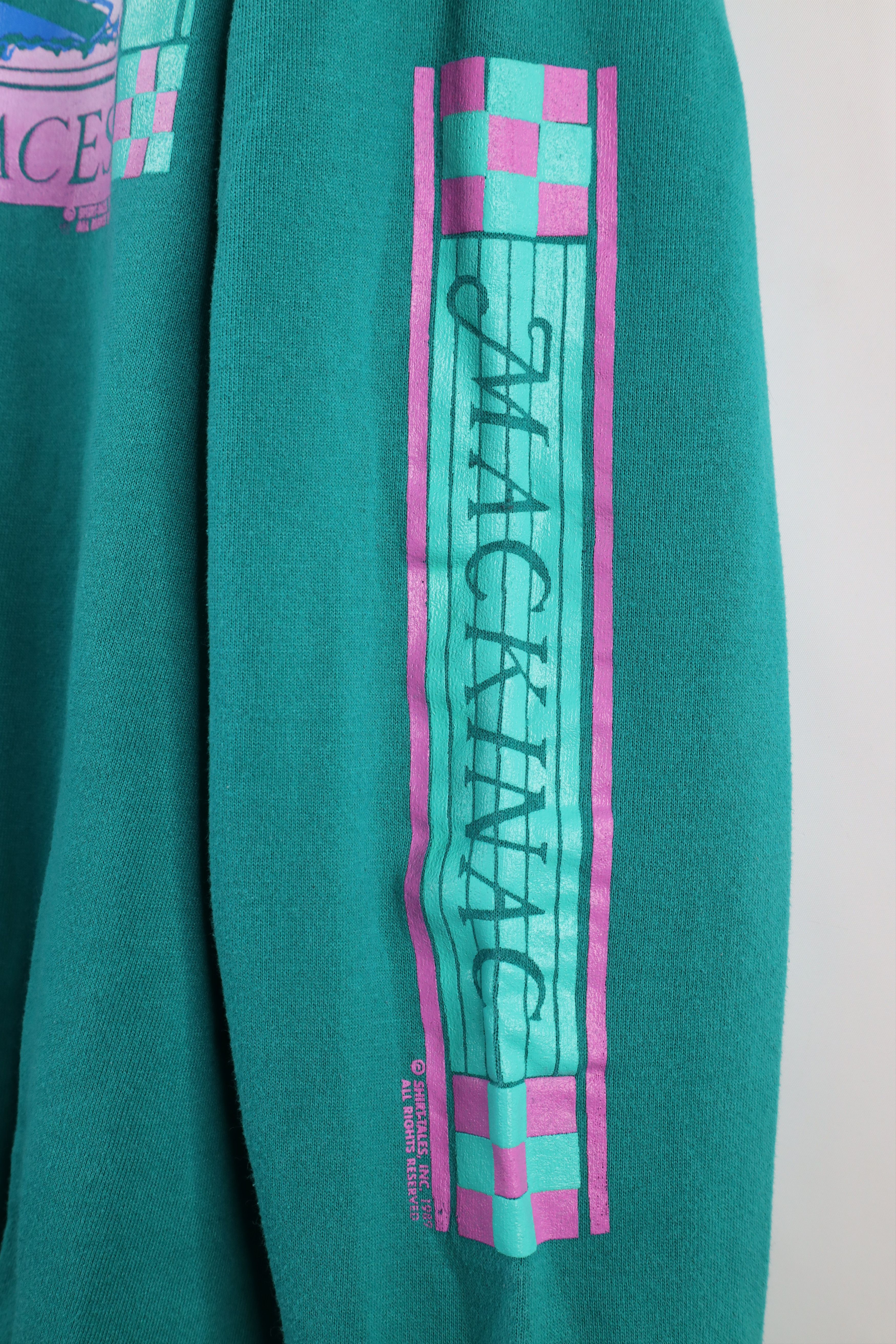 Vintage Vintage 80s Chicago Mackinac Yacht Races Sweatshirt USA Size US XXL / EU 58 / 5 - 7 Thumbnail